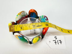 Sobral - Multi-Colour "Wassily" Pollock Elasticated Resin Bracelet ( 003716 )