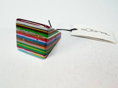 Sobral - Pop Art "Carre" Resin Ring ( 001828 ) - Size UK R / US 9