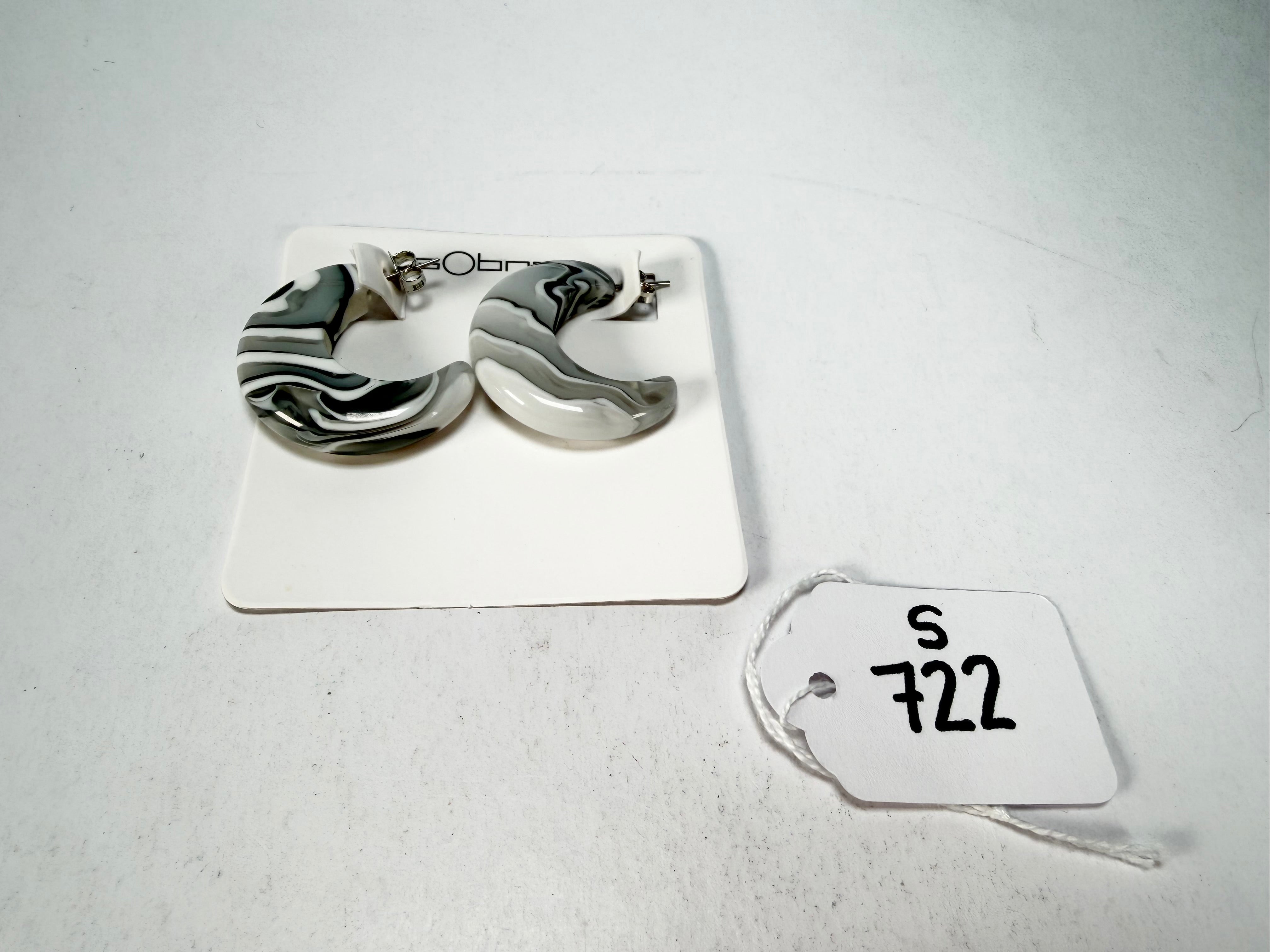 Sobral - Onda Gelo "Vibracao" Resin Earrings ( 005419 )