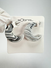 Sobral - Onda Gelo "Vibracao" Resin Earrings ( 005419 )