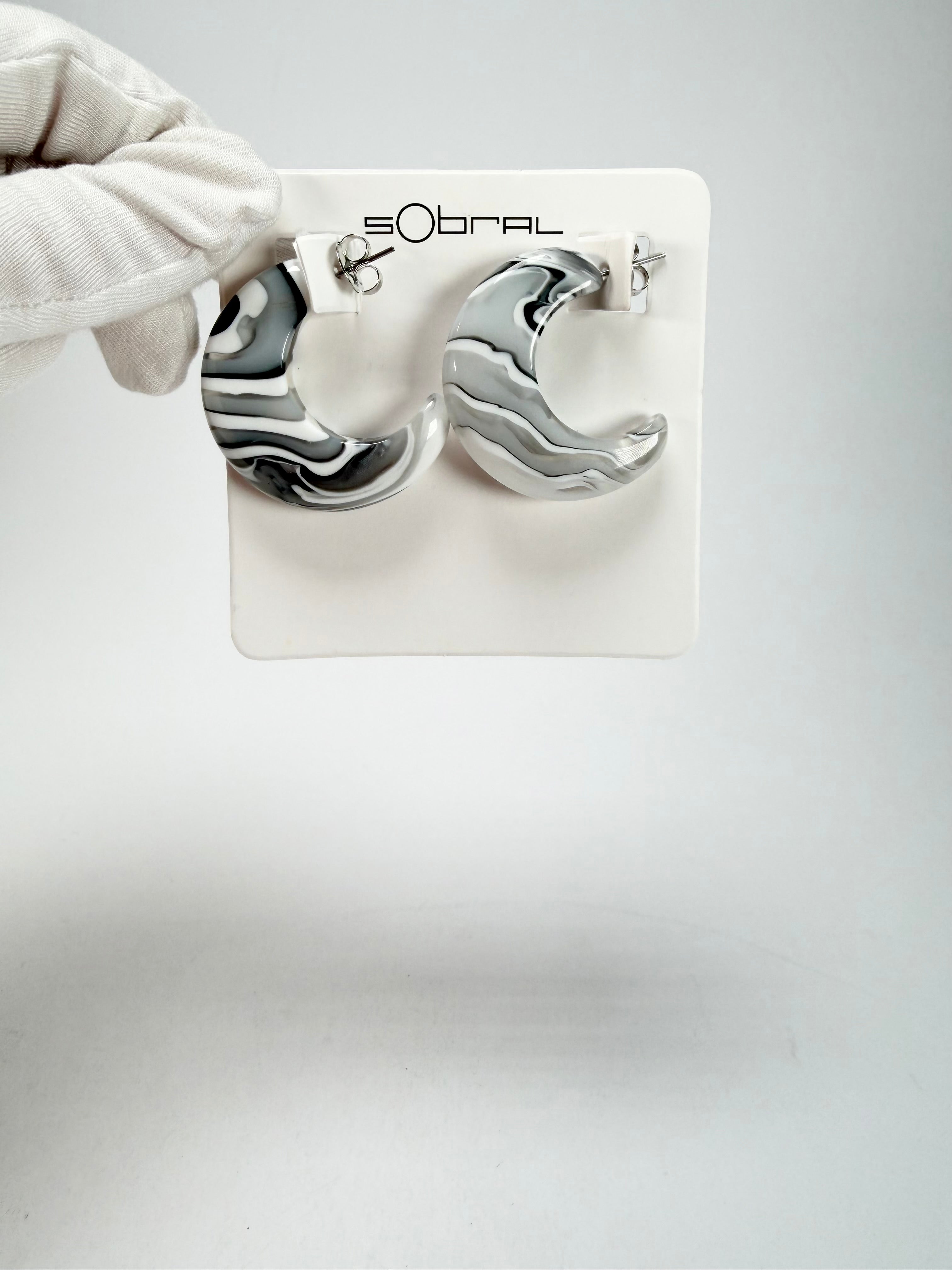 Sobral - Onda Gelo "Vibracao" Resin Earrings ( 005419 )