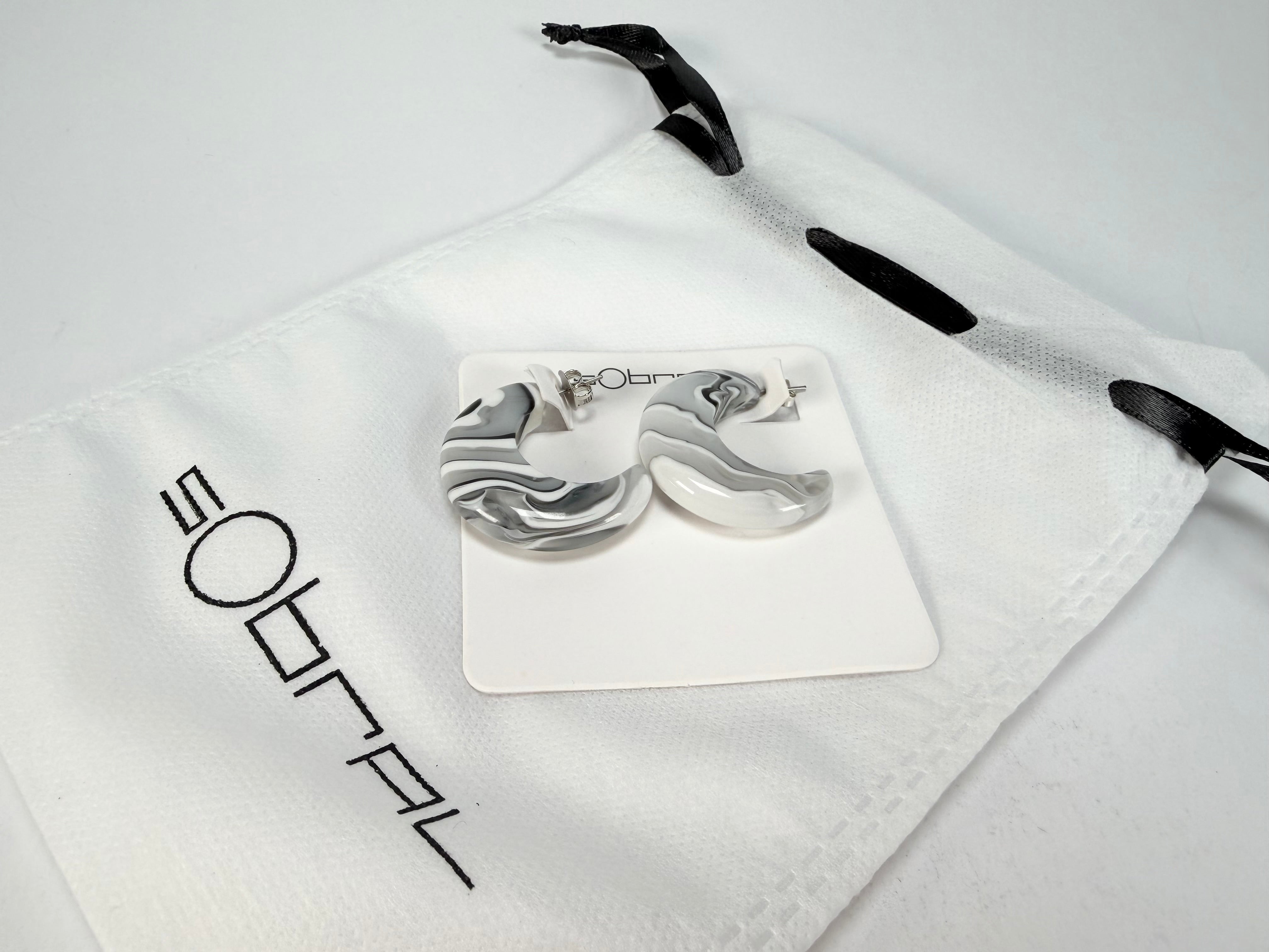 Sobral - Onda Gelo "Vibracao" Resin Earrings ( 005419 )