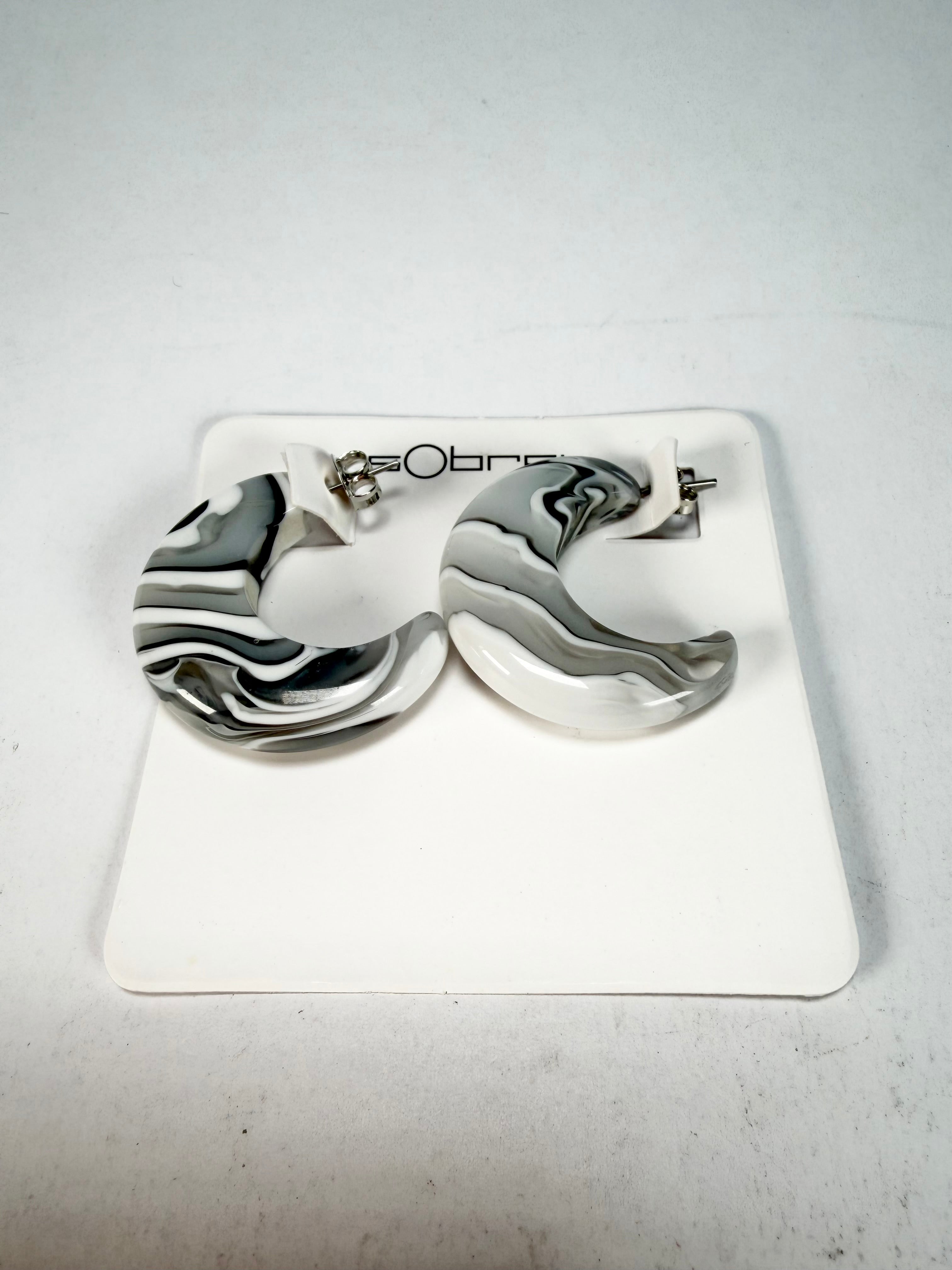 Sobral - Onda Gelo "Vibracao" Resin Earrings ( 005419 )