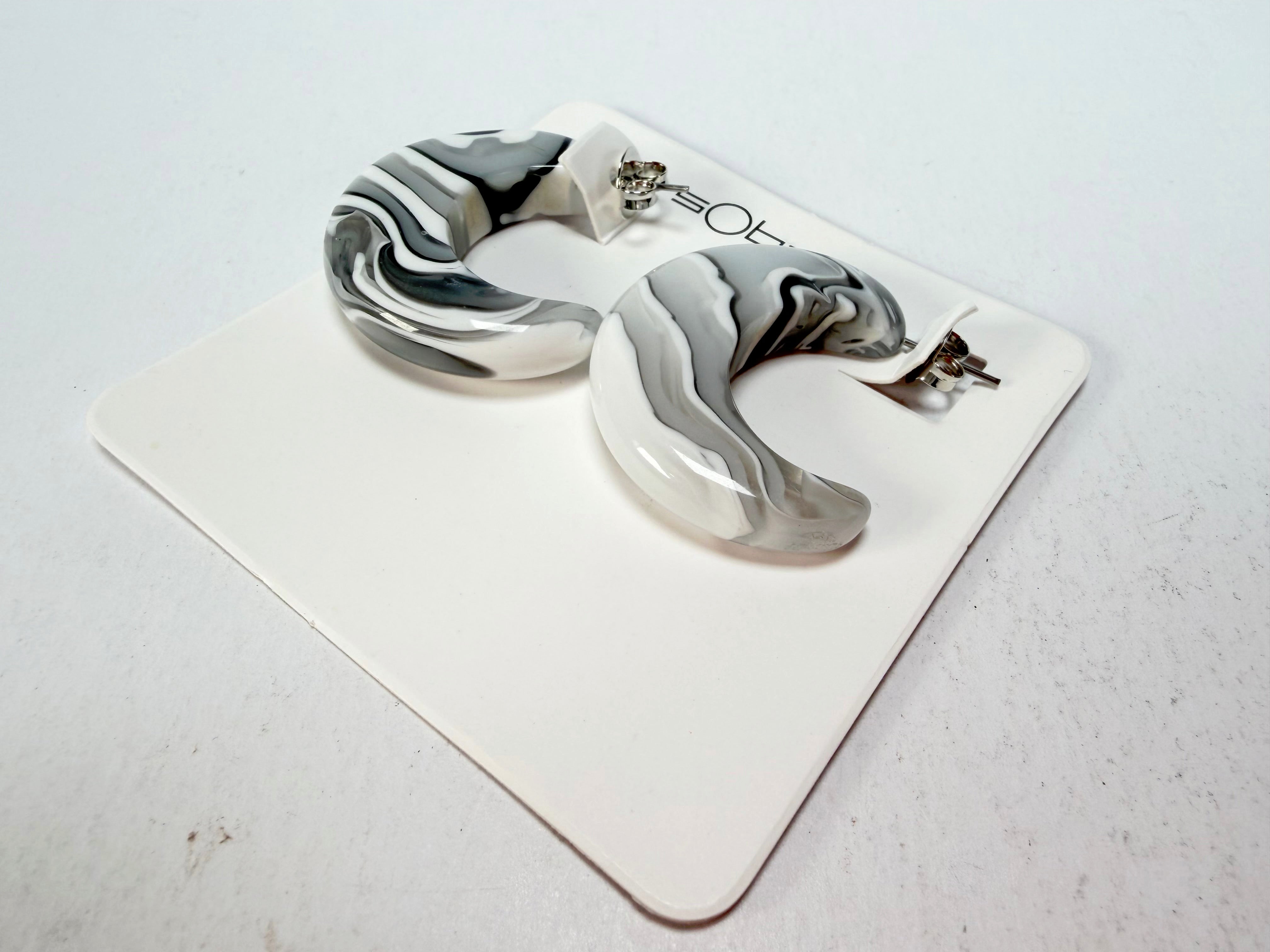 Sobral - Onda Gelo "Vibracao" Resin Earrings ( 005419 )