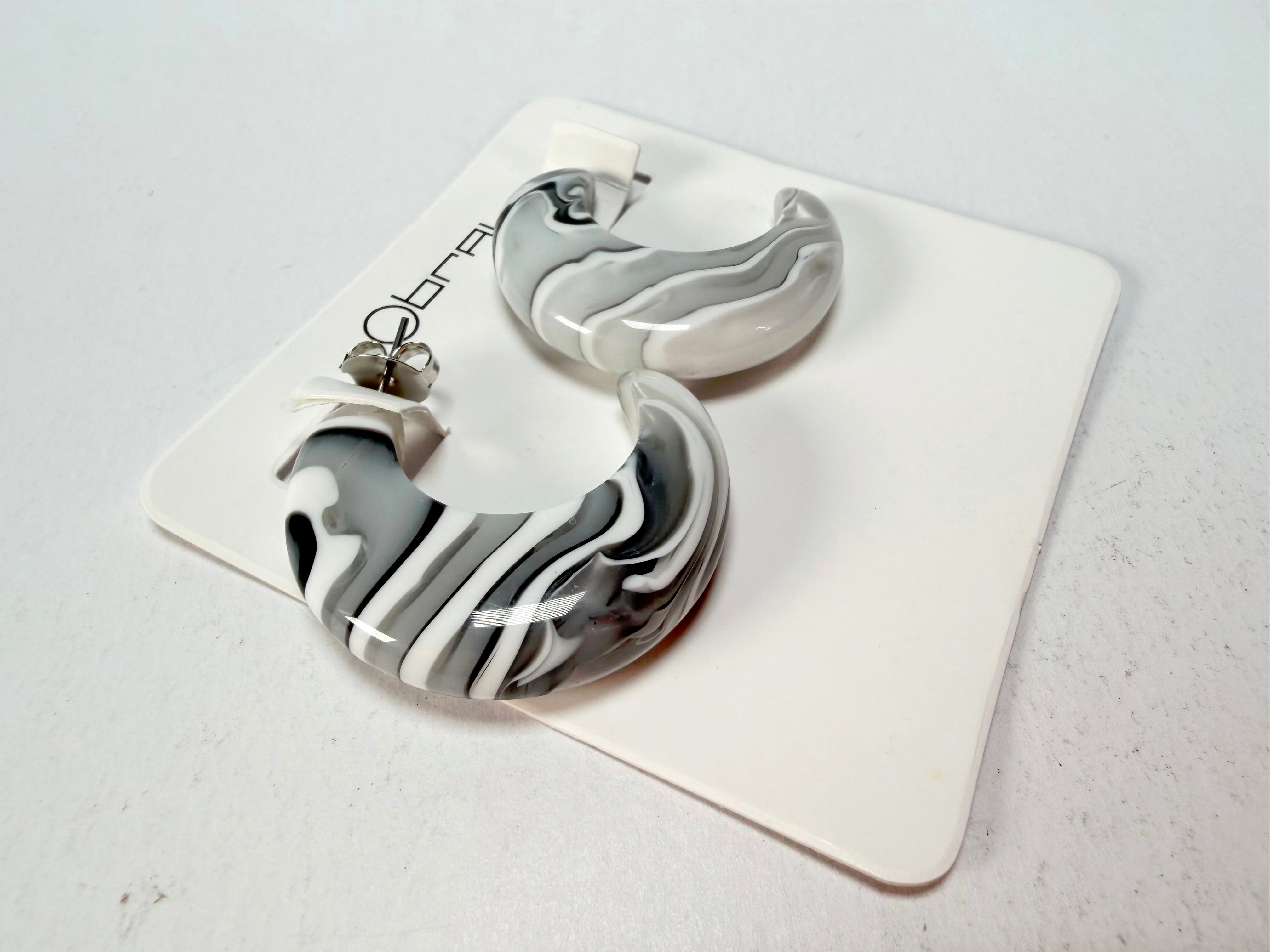 Sobral - Onda Gelo "Vibracao" Resin Earrings ( 005419 )