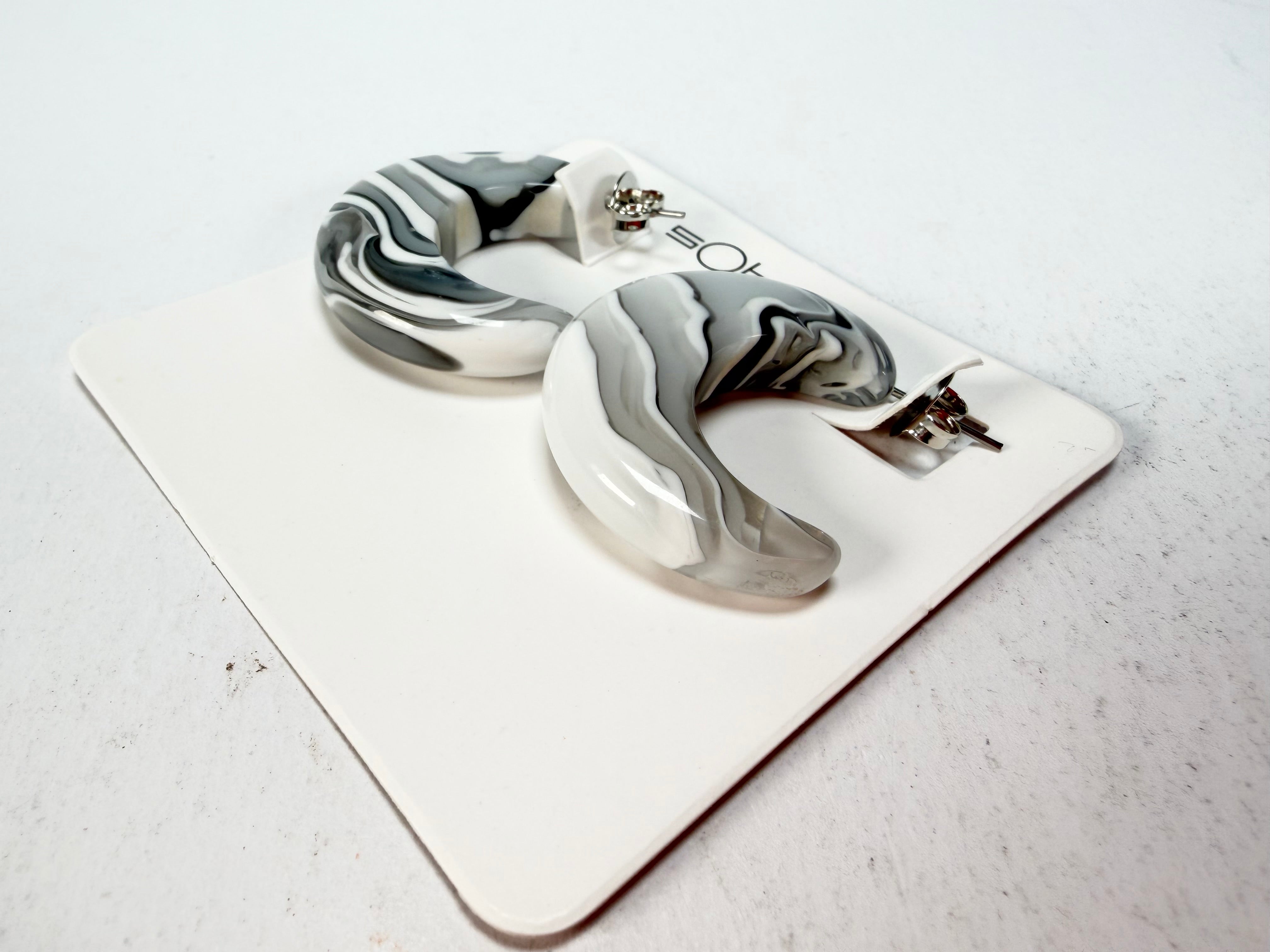 Sobral - Onda Gelo "Vibracao" Resin Earrings ( 005419 )