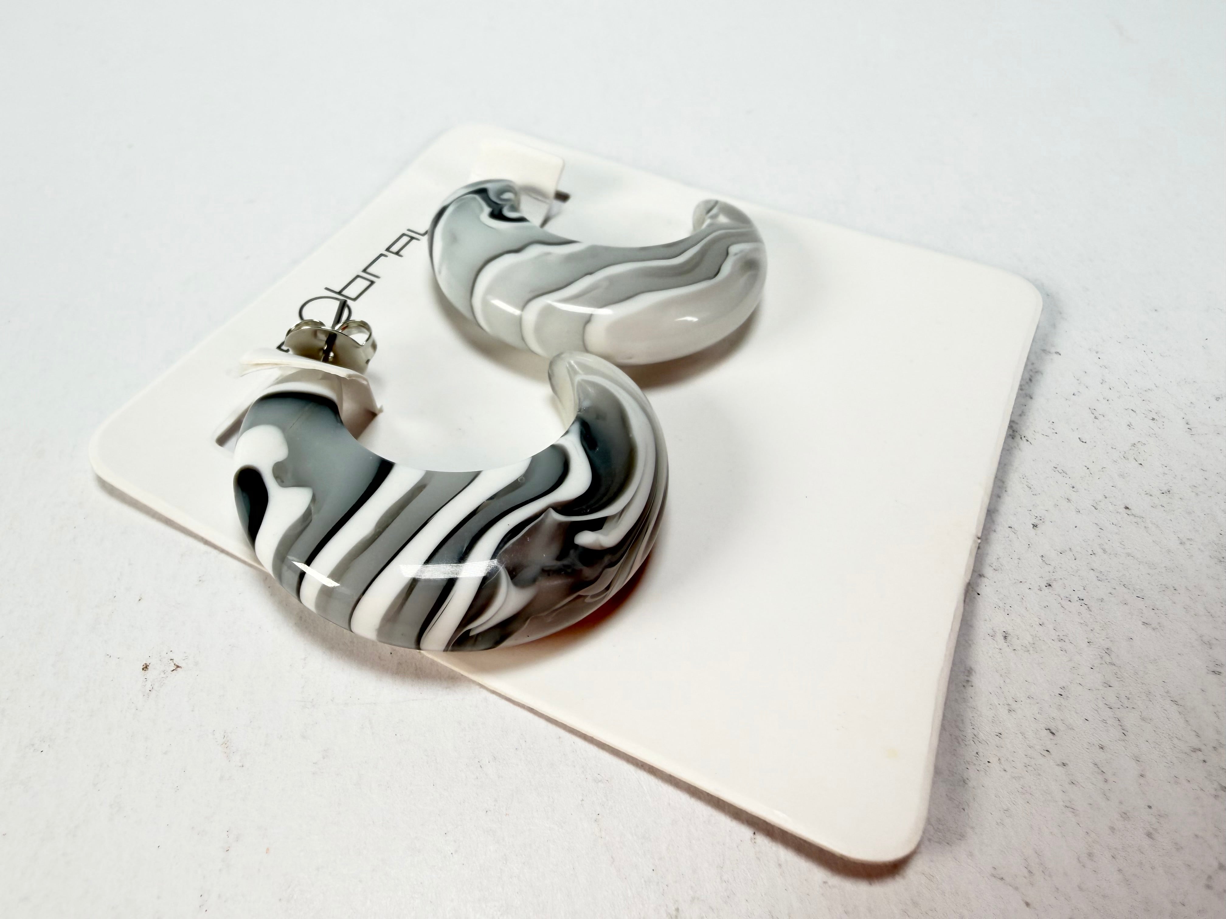 Sobral - Onda Gelo "Vibracao" Resin Earrings ( 005419 )