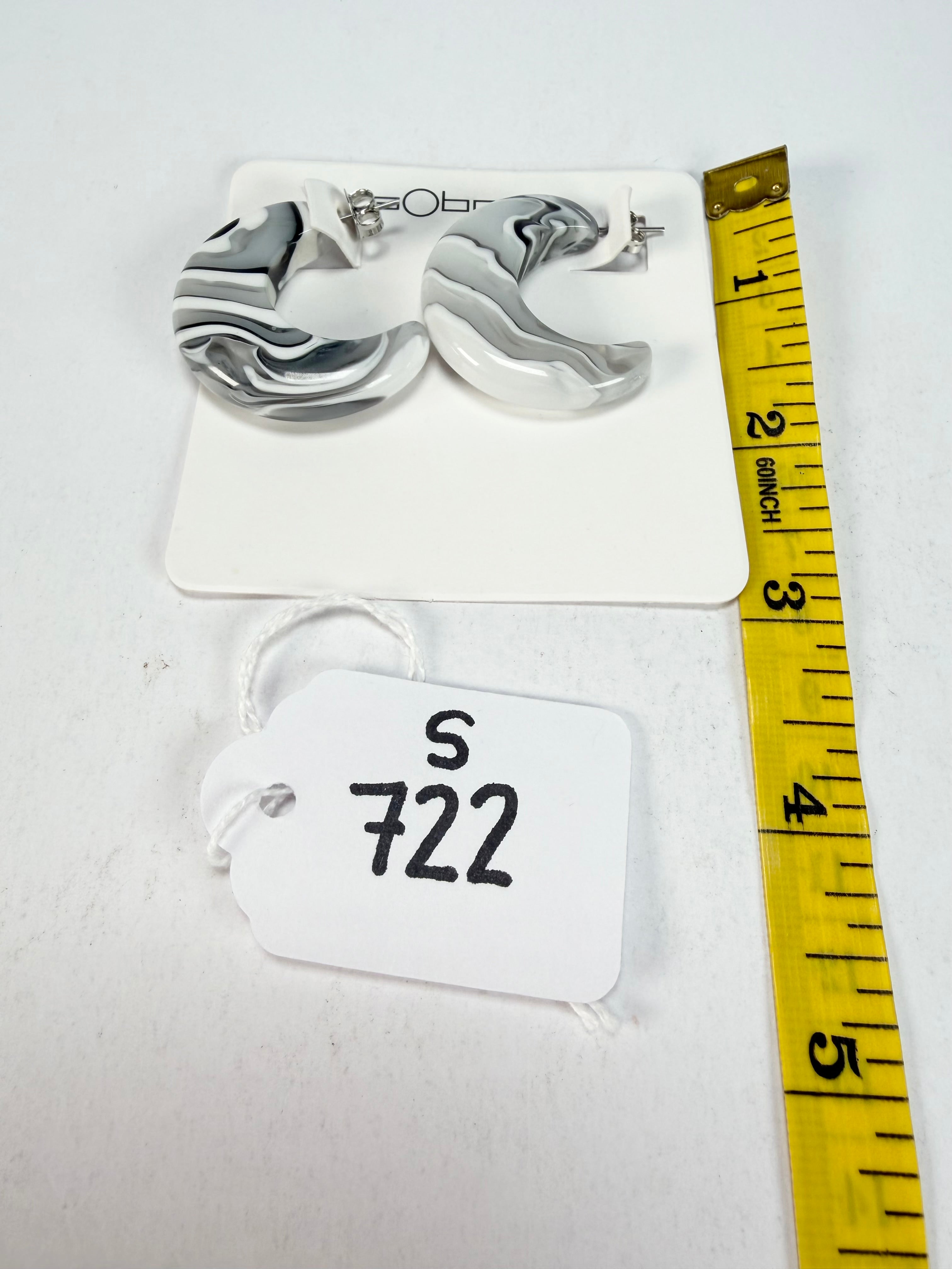 Sobral - Onda Gelo "Vibracao" Resin Earrings ( 005419 )