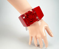 Sobral - Roses "Negra" Elasticated Resin Bracelet ( 004397 )