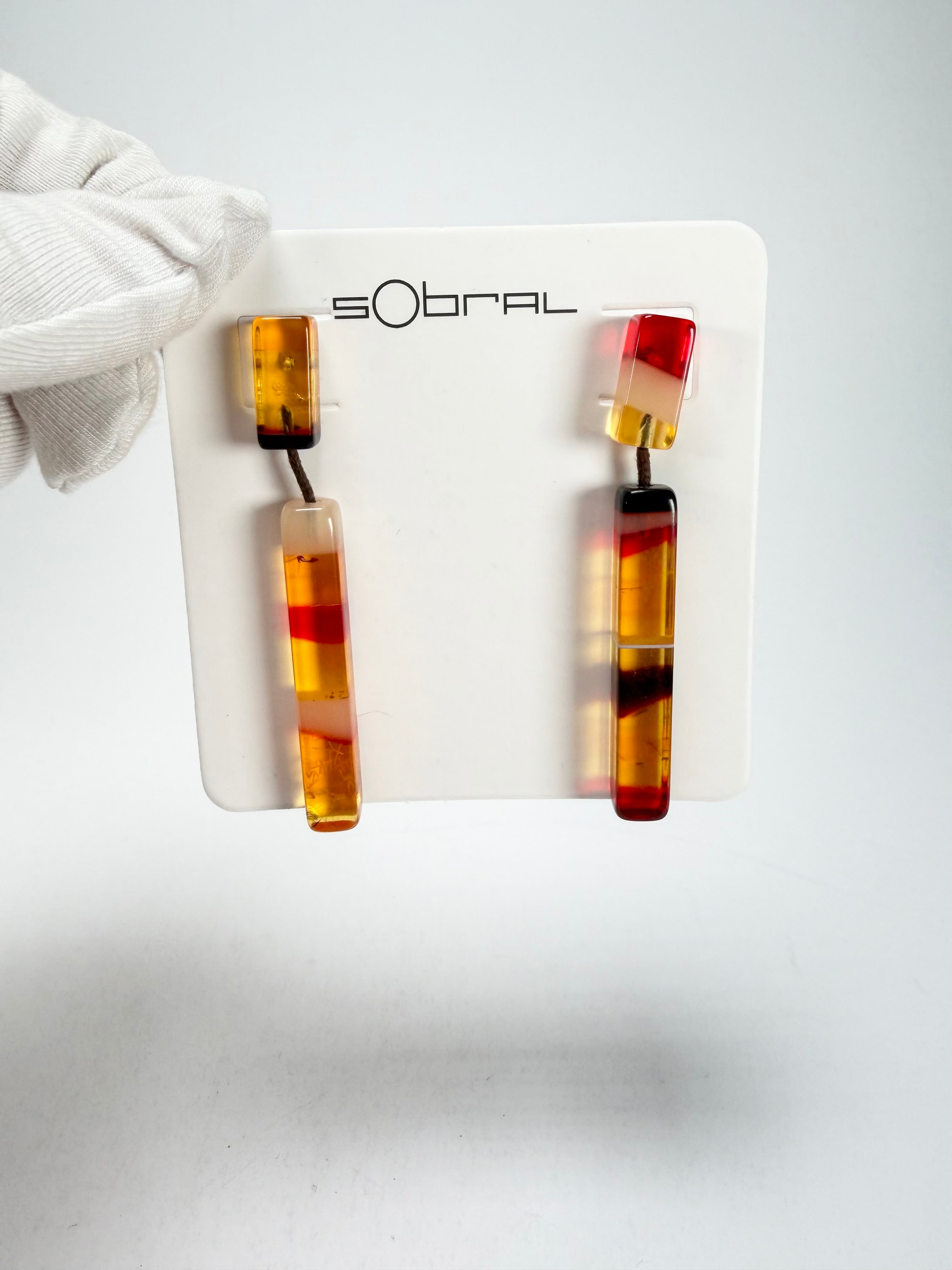 Sobral - Eco Amber "Clarissa" Resin Earrings ( 002452 )