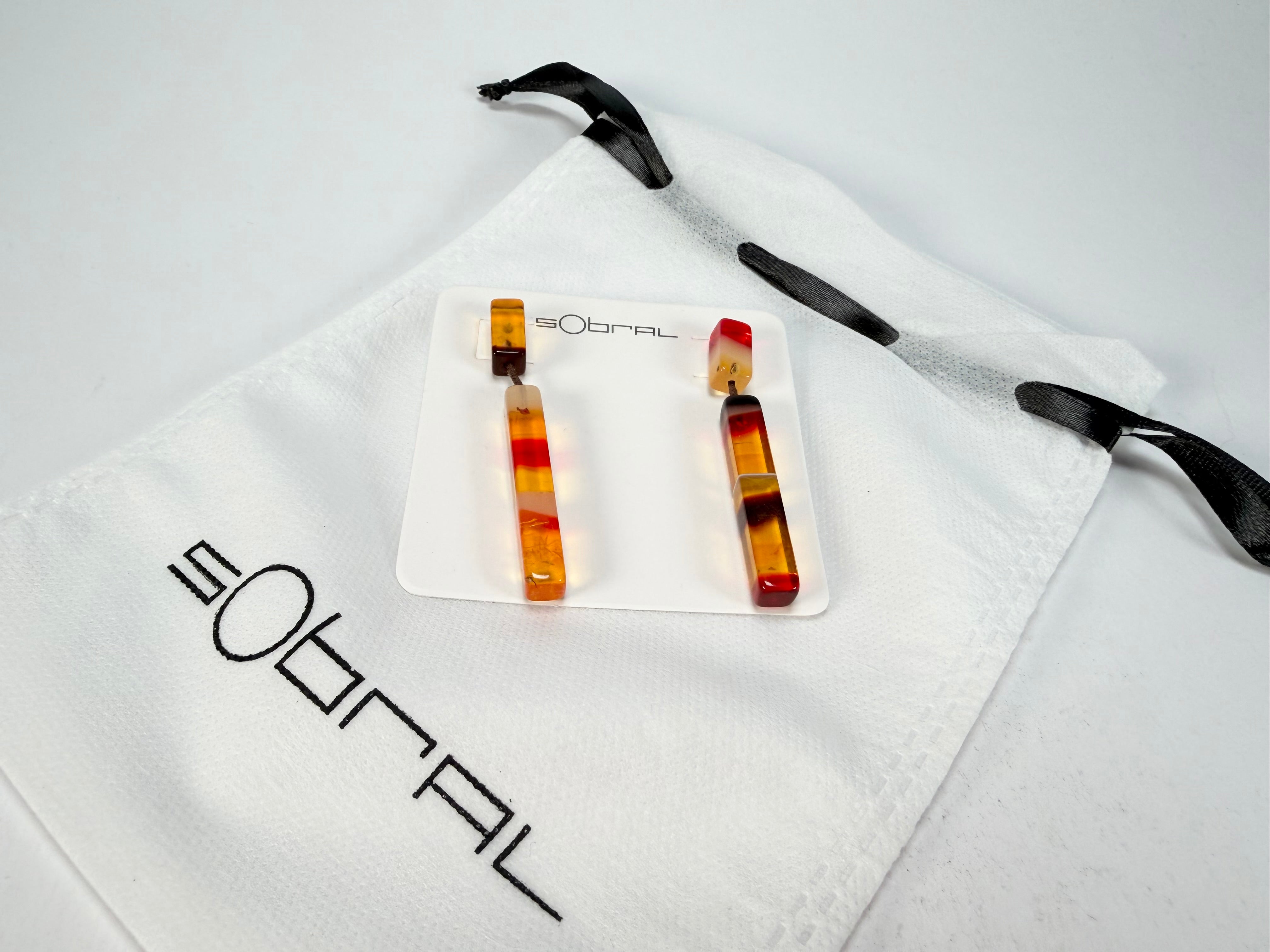 Sobral - Eco Amber "Clarissa" Resin Earrings ( 002452 )