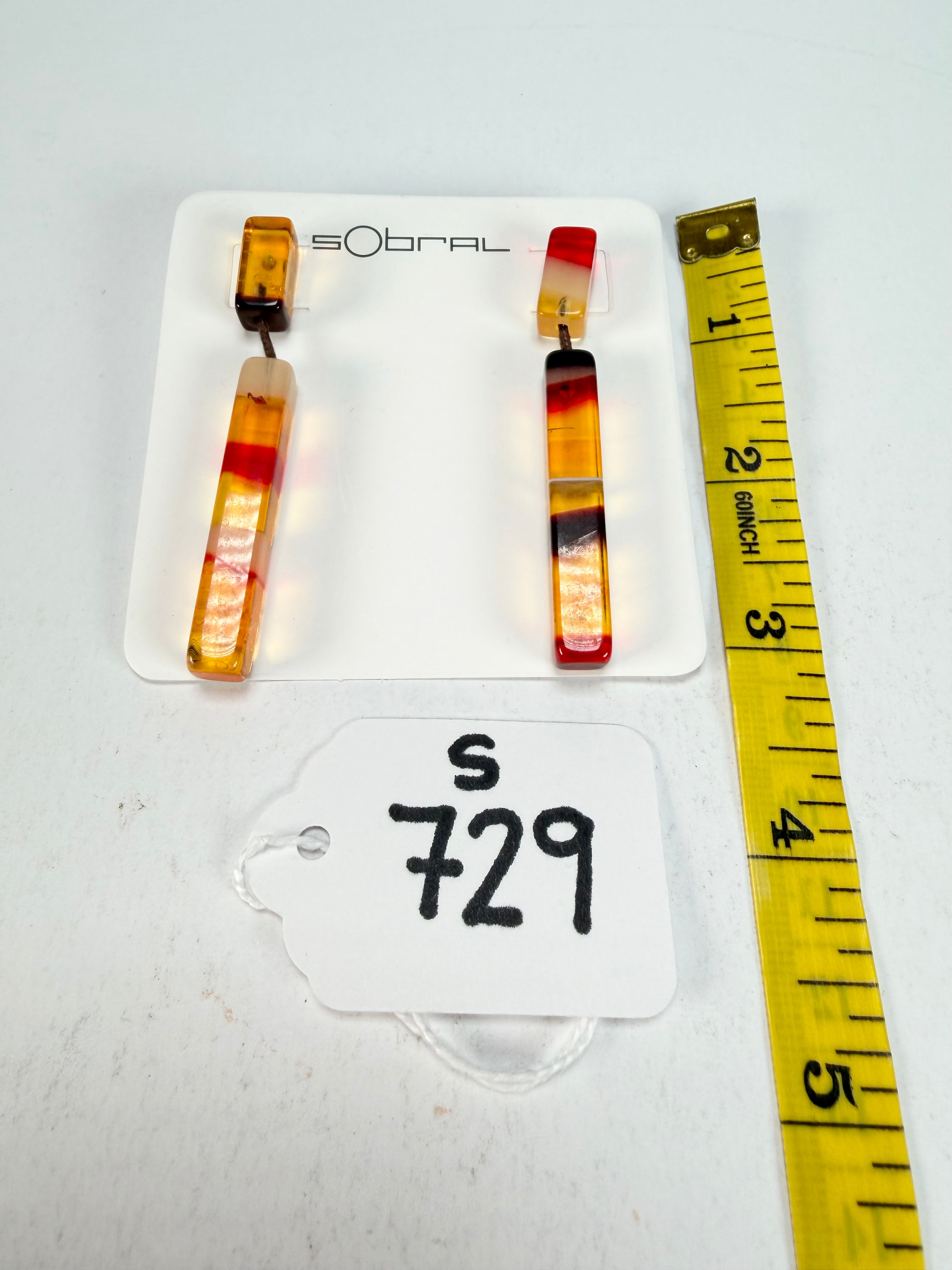 Sobral - Eco Amber "Clarissa" Resin Earrings ( 002452 )