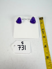 Sobral - Mix 2023 "Pequeno Diamante" Violet Cristal Resin Earrings ( 003600 )