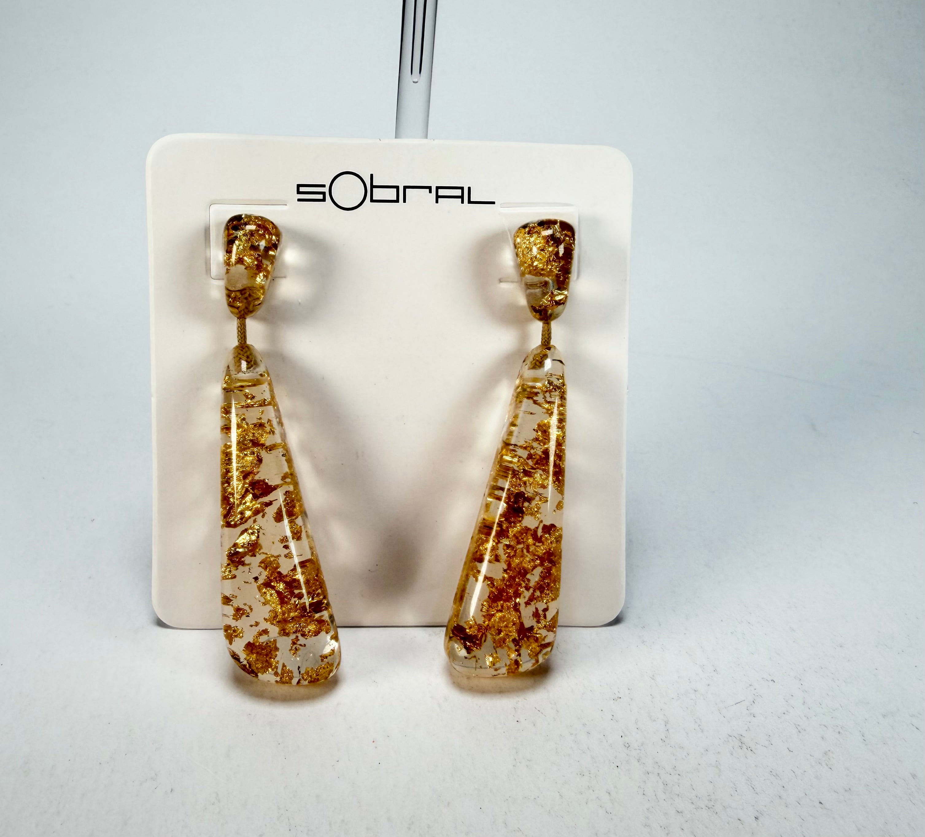 Sobral - Metalique "Gleine" Resin Earrings ( 004502 )