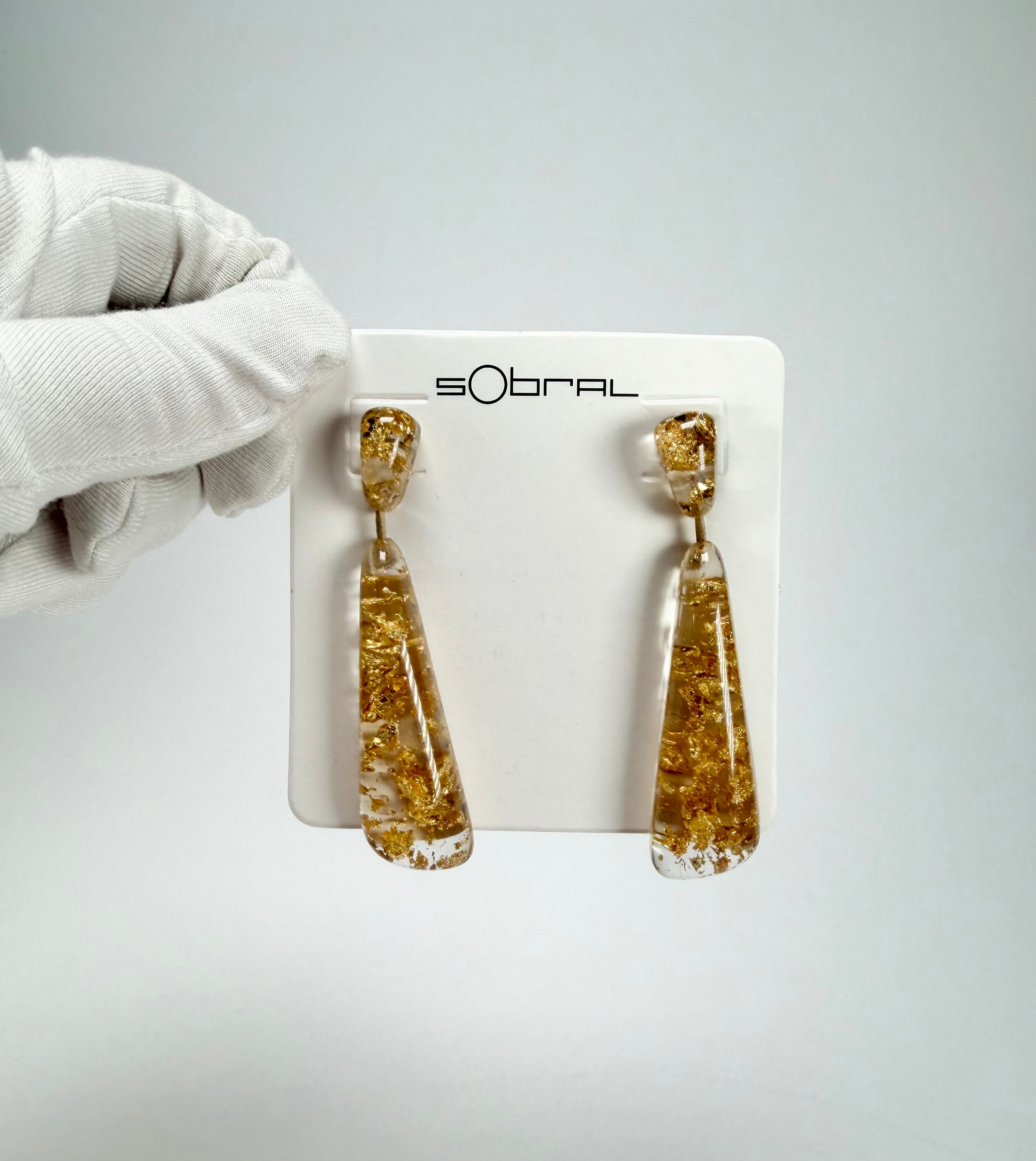 Sobral - Metalique "Gleine" Resin Earrings ( 004502 )
