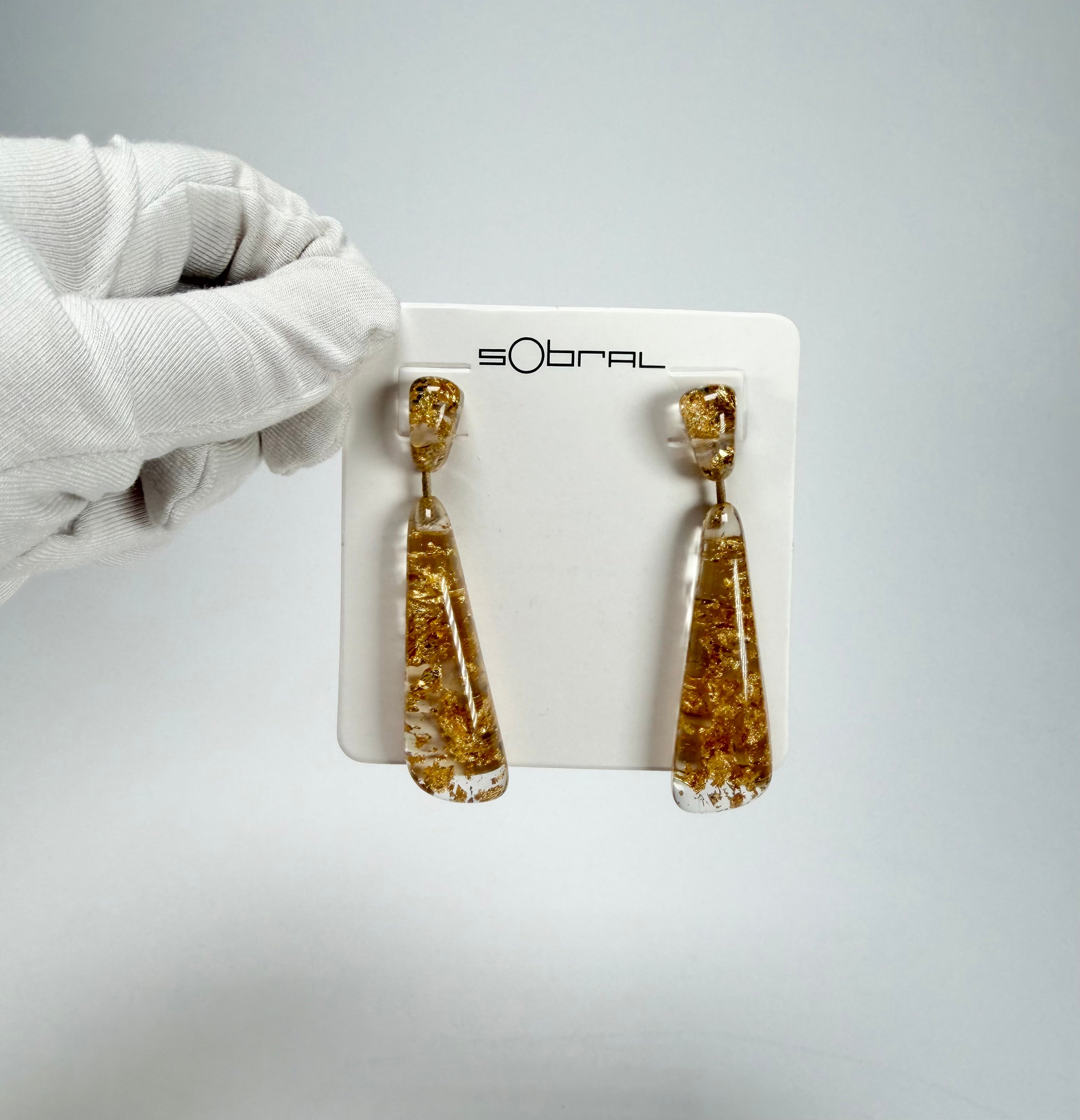 Sobral - Metalique "Gleine" Resin Earrings ( 004502 )