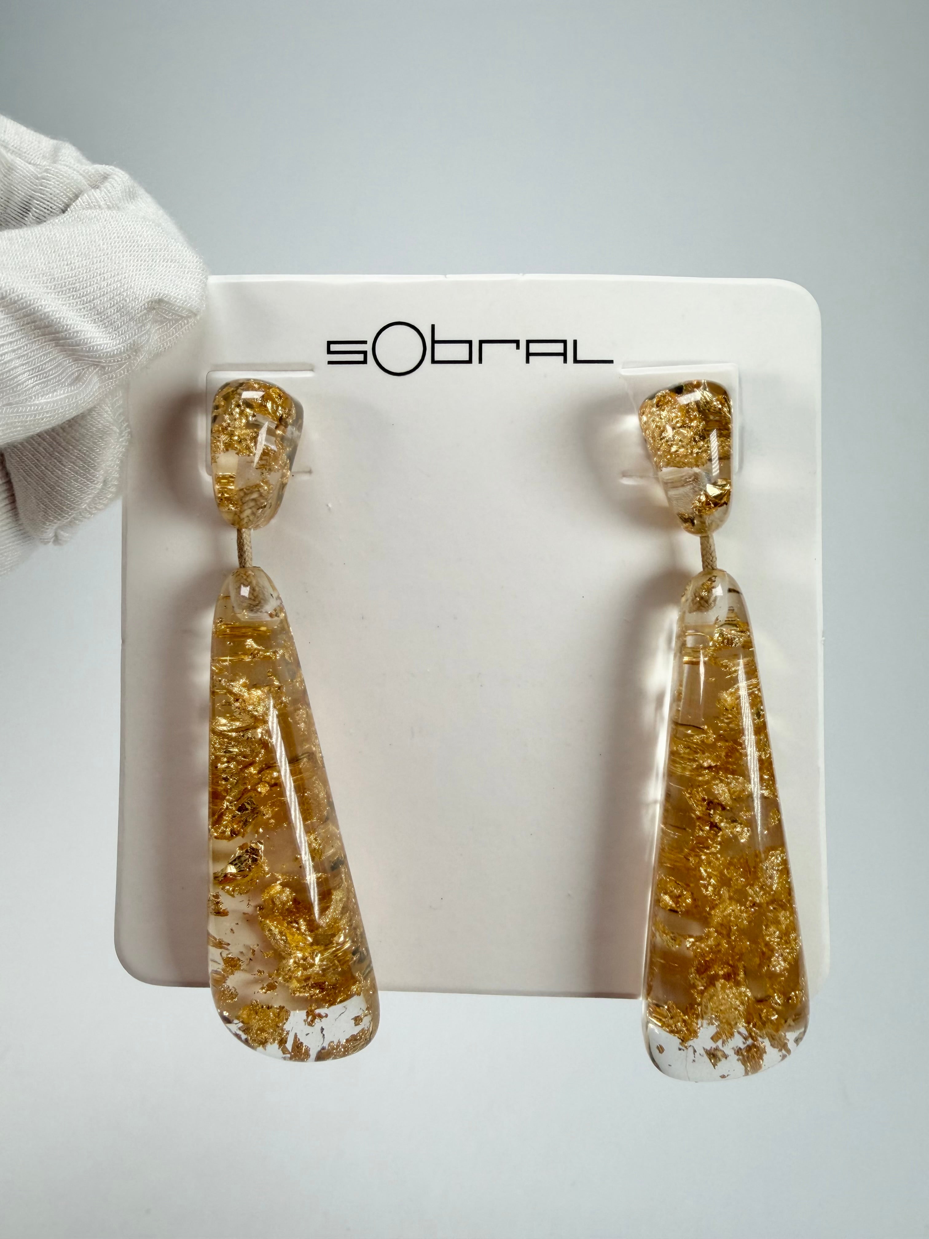 Sobral - Metalique "Gleine" Resin Earrings ( 004502 )