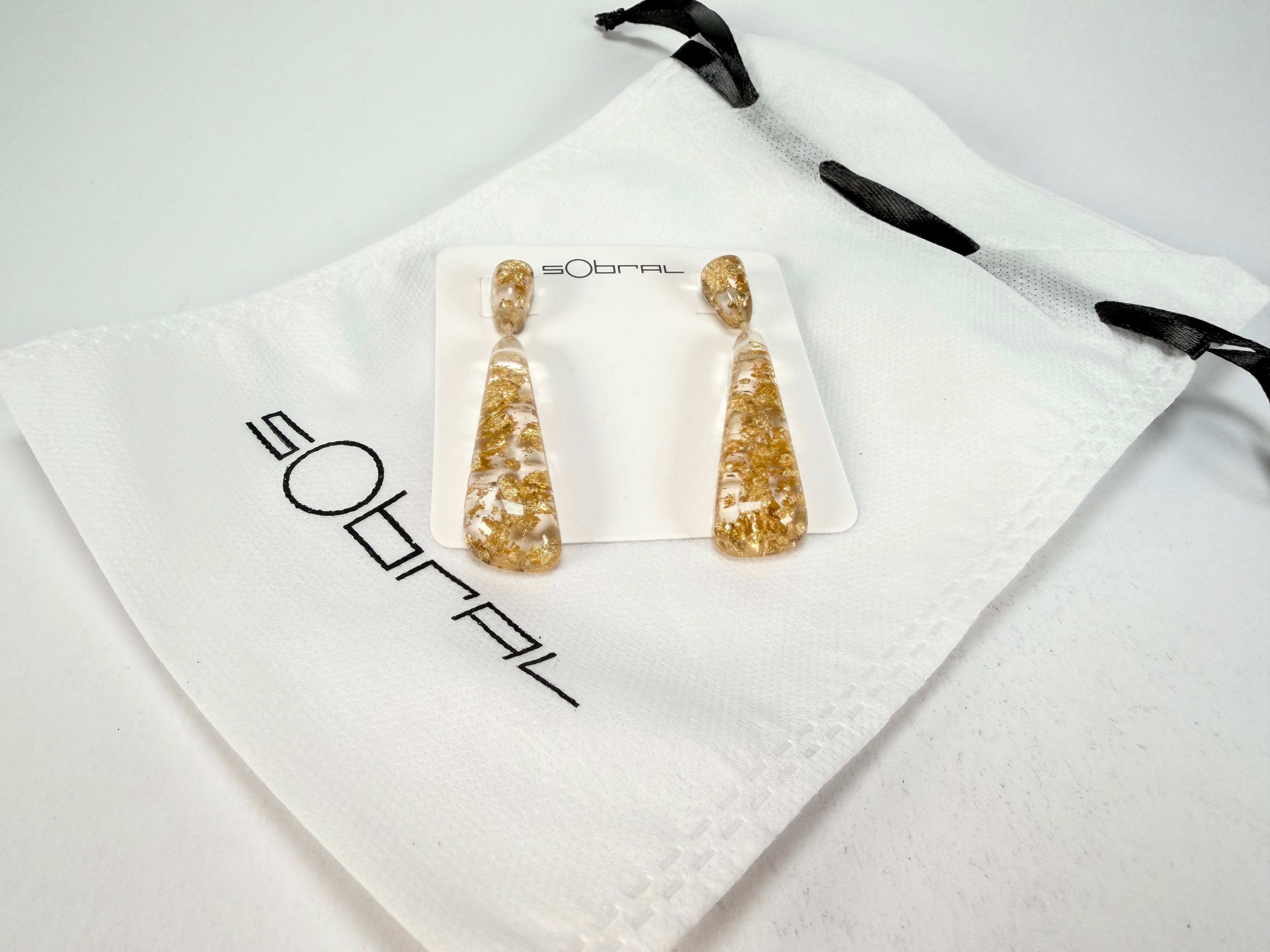 Sobral - Metalique "Gleine" Resin Earrings ( 004502 )