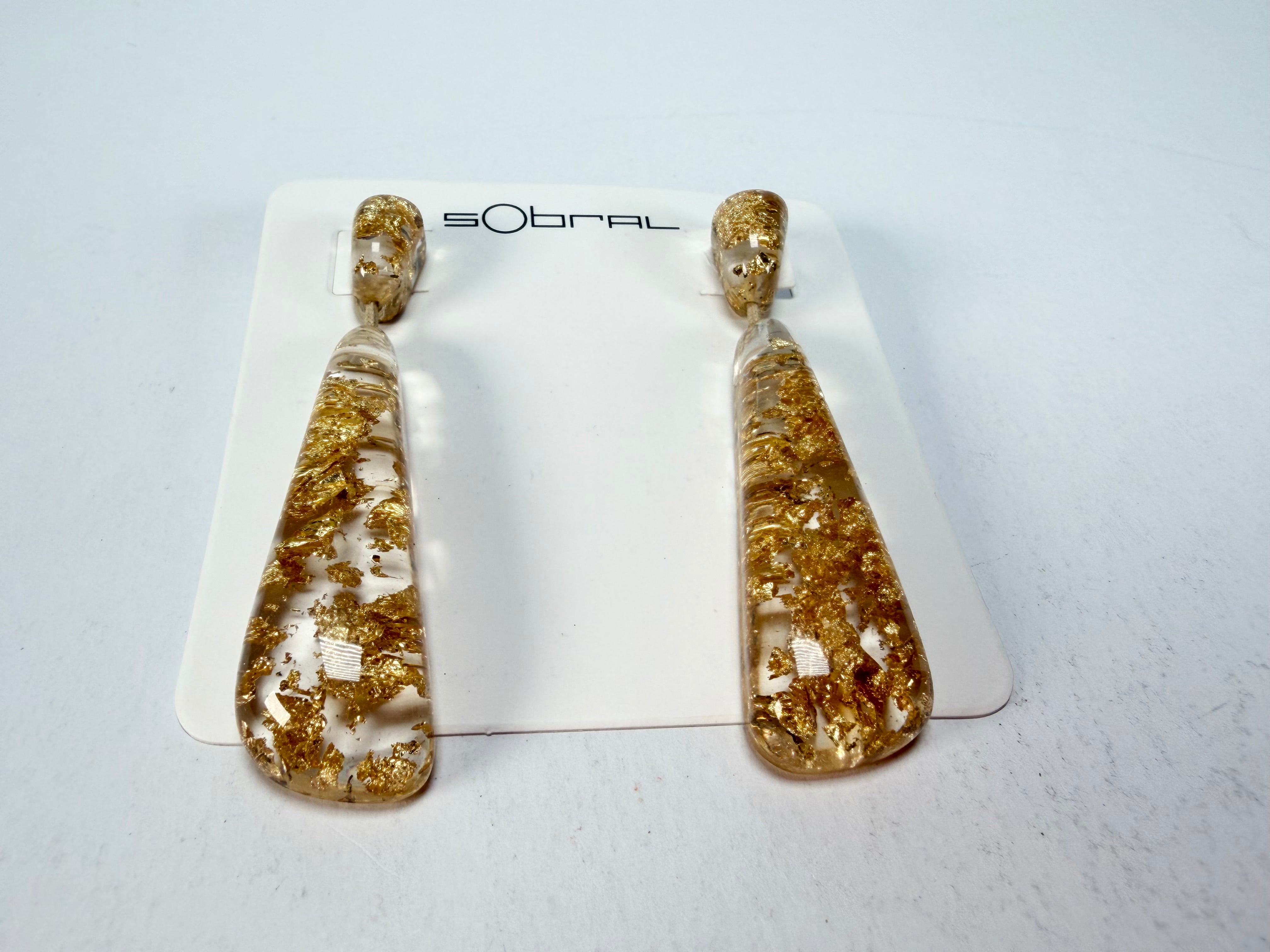 Sobral - Metalique "Gleine" Resin Earrings ( 004502 )