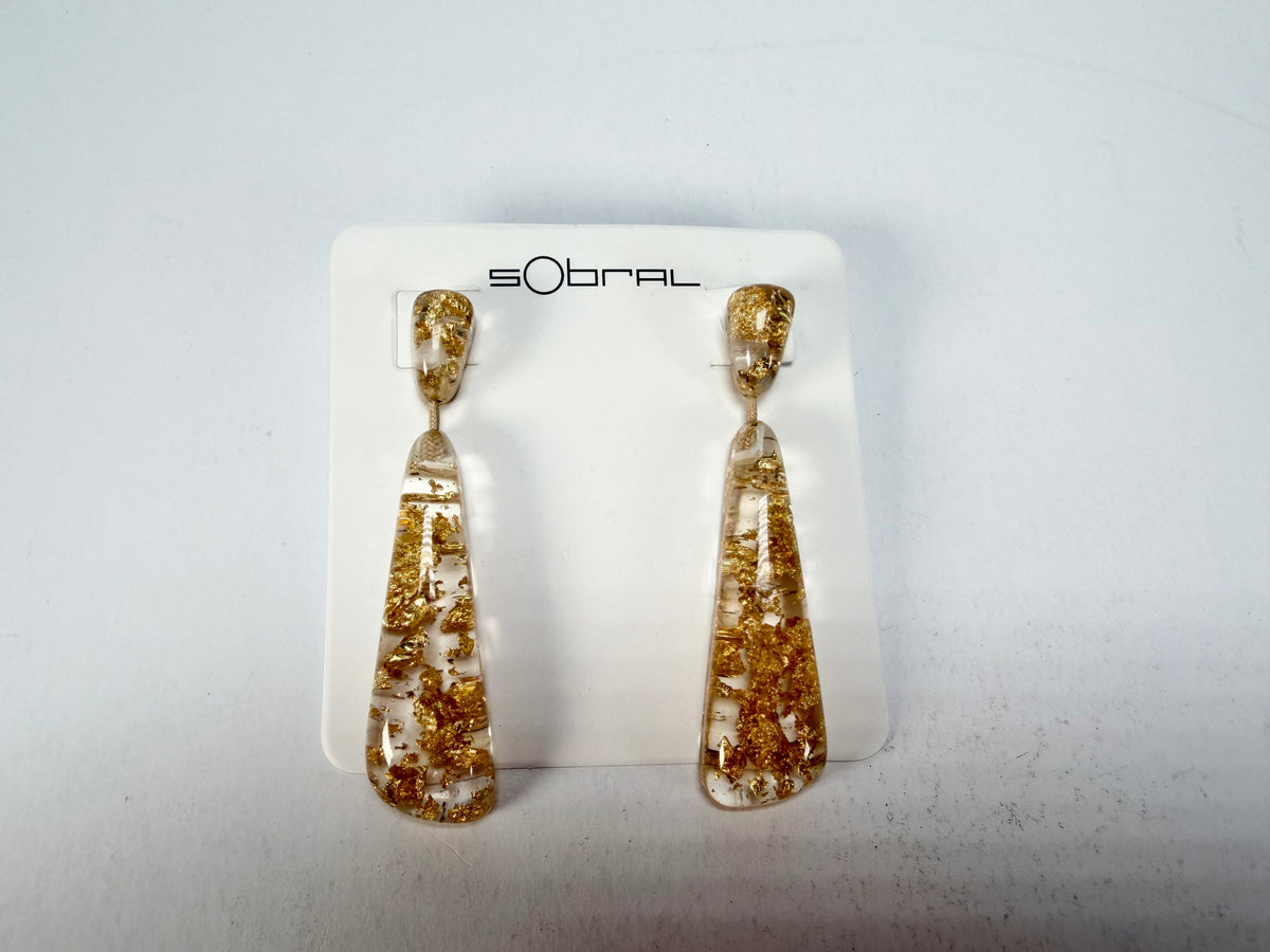 Sobral - Metalique "Gleine" Resin Earrings ( 004502 )