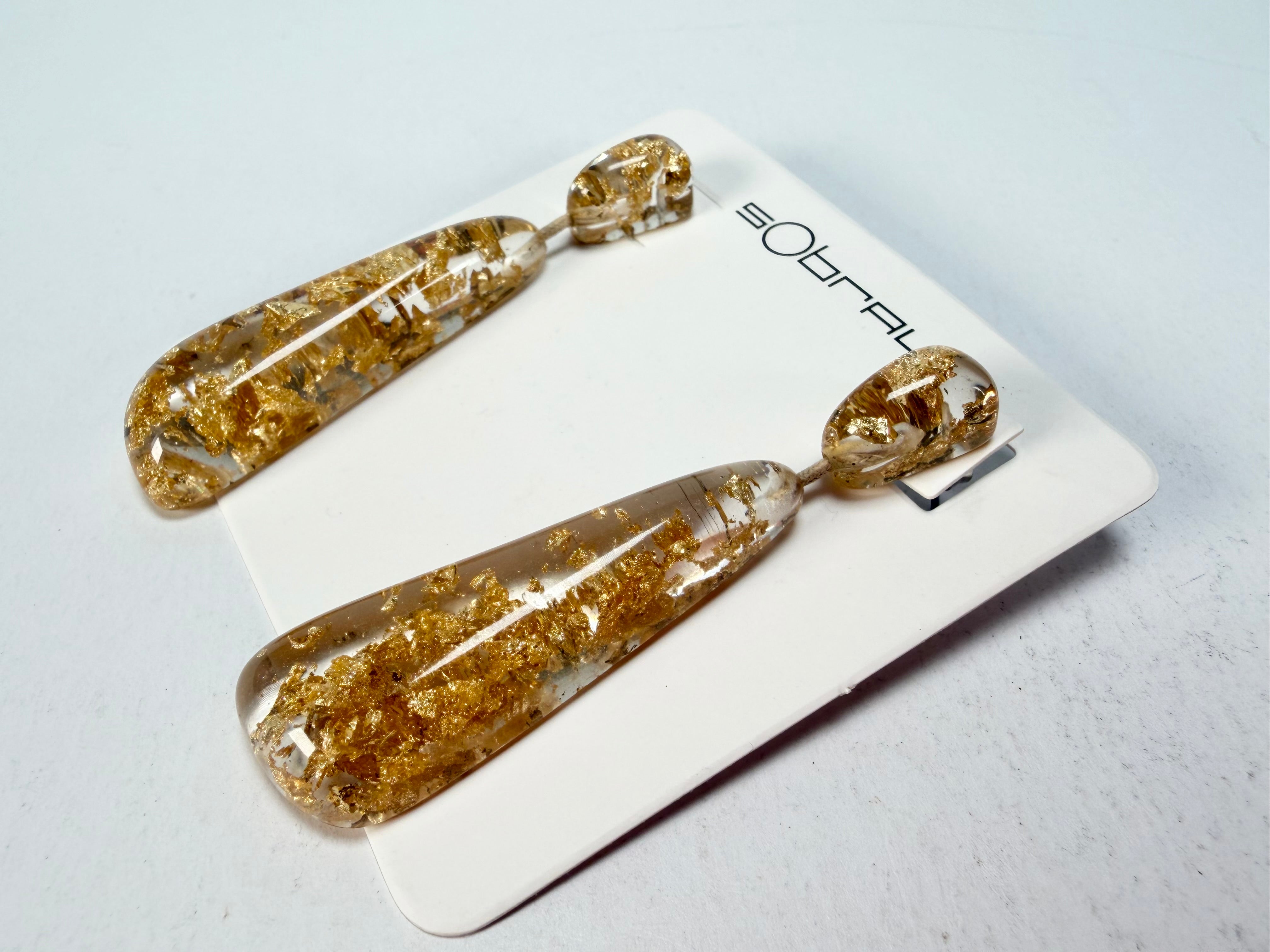Sobral - Metalique "Gleine" Resin Earrings ( 004502 )