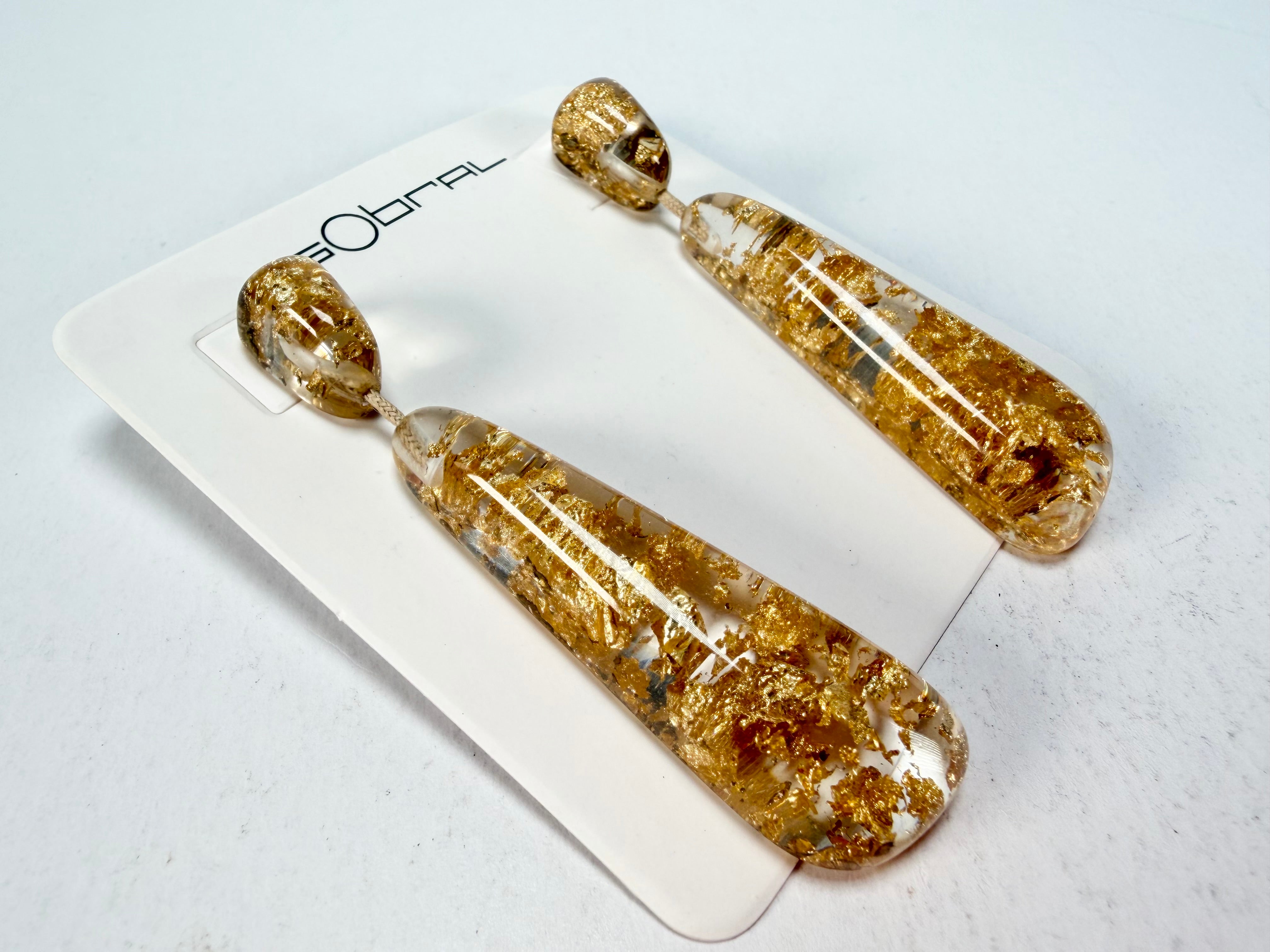 Sobral - Metalique "Gleine" Resin Earrings ( 004502 )
