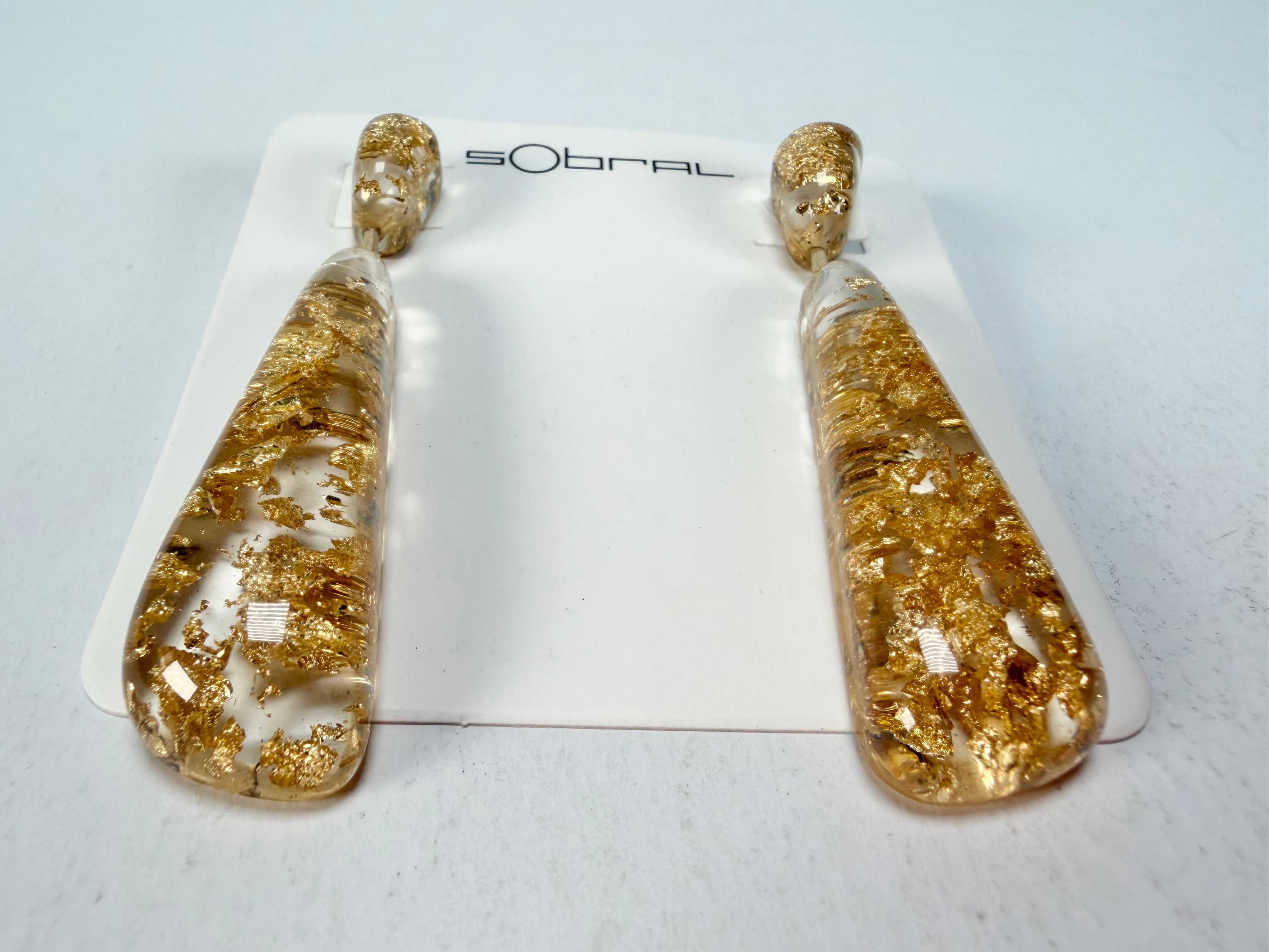 Sobral - Metalique "Gleine" Resin Earrings ( 004502 )
