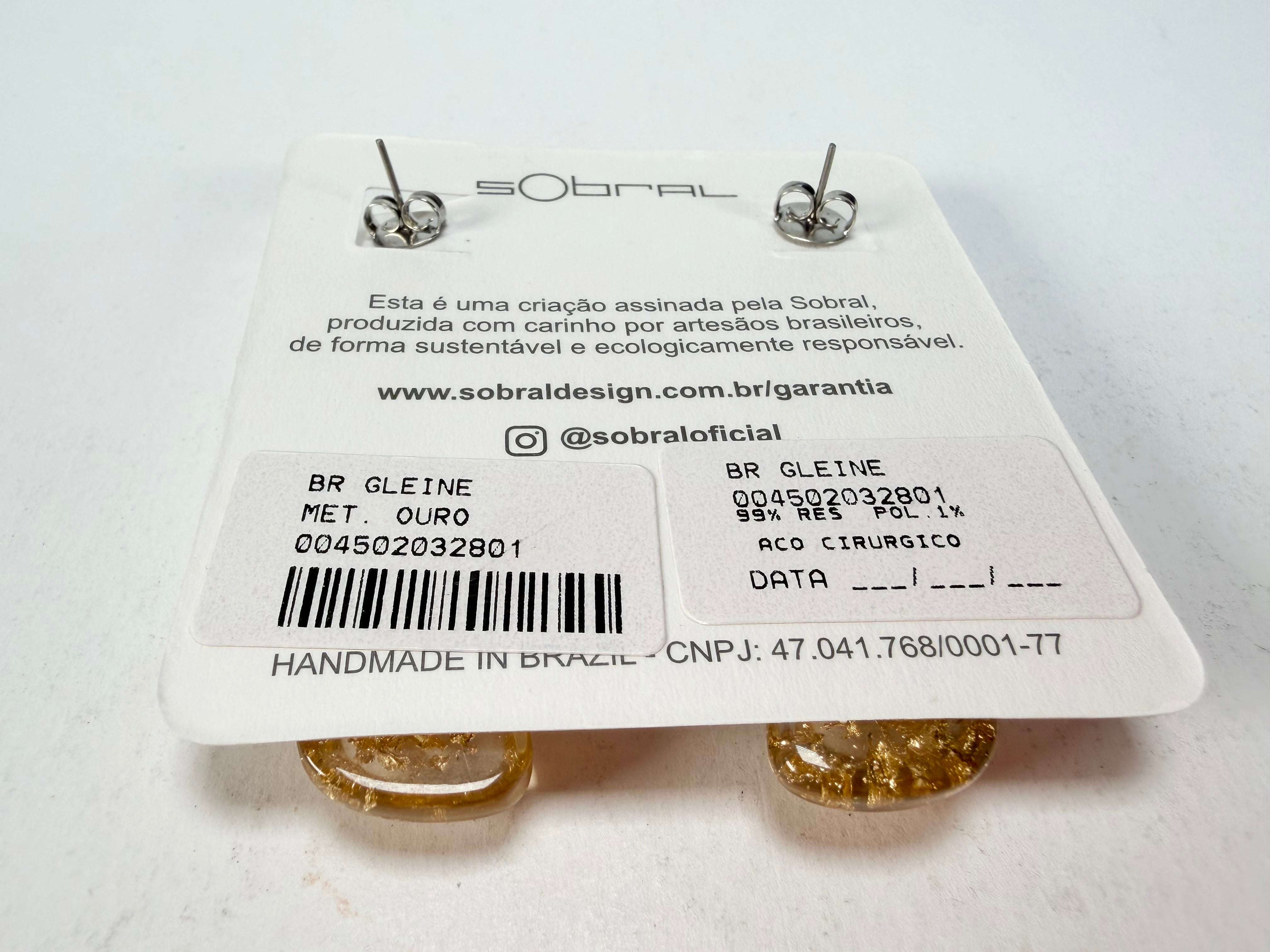 Sobral - Metalique "Gleine" Resin Earrings ( 004502 )