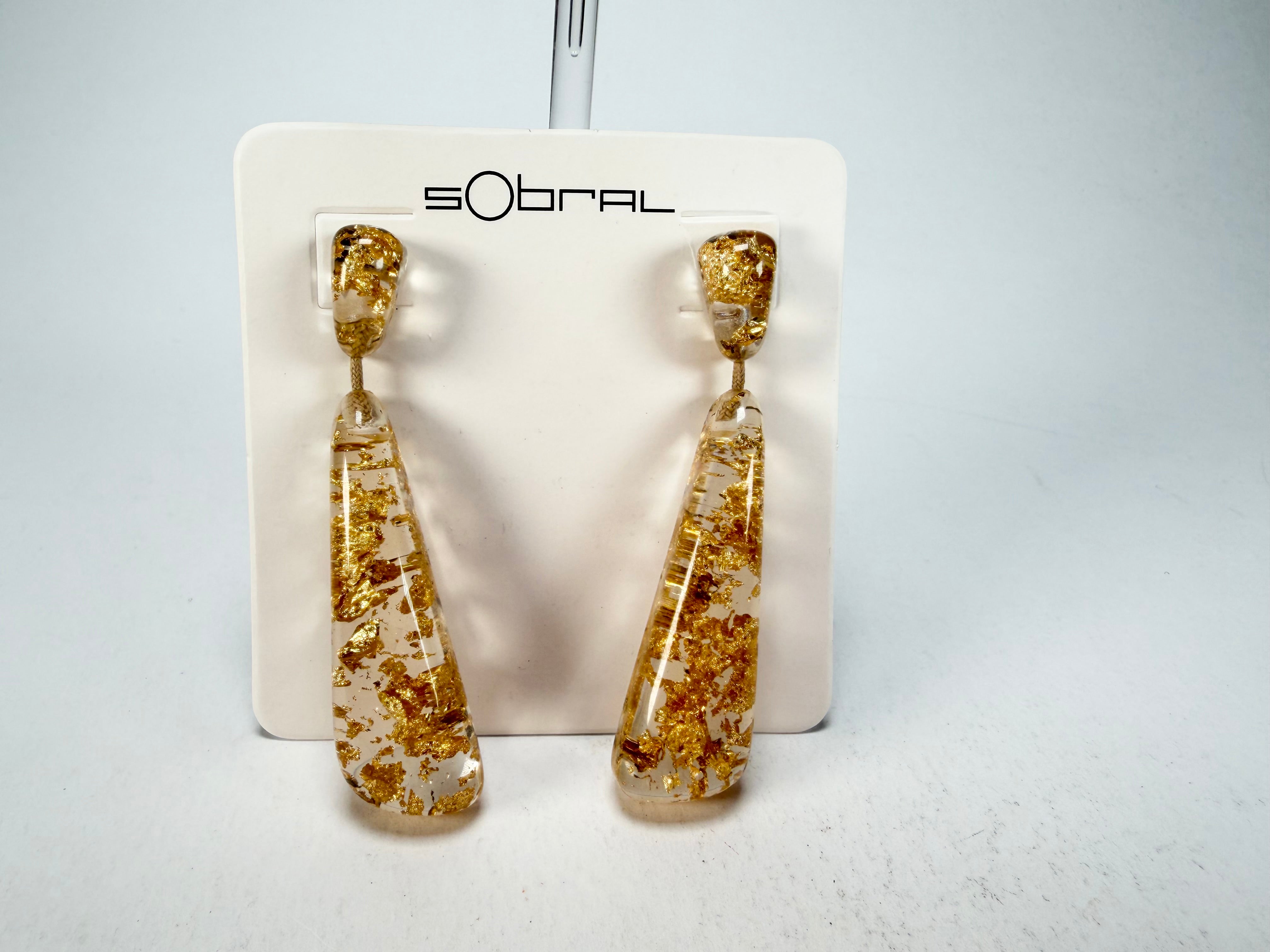 Sobral - Metalique "Gleine" Resin Earrings ( 004502 )