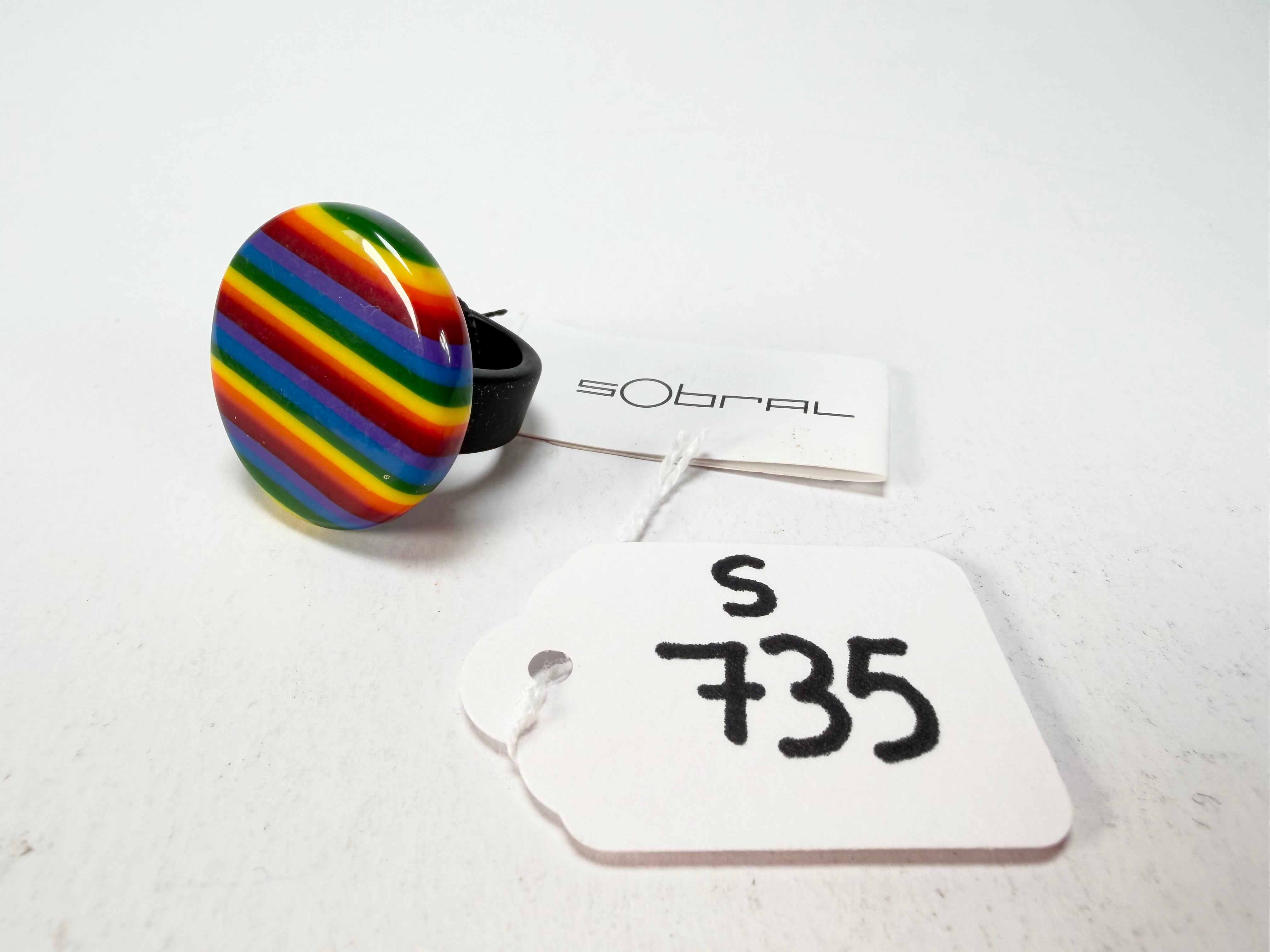 Sobral - Pop Pride "Retalhos" Resin Ring ( 004934 ) - Size UK Q / US 8