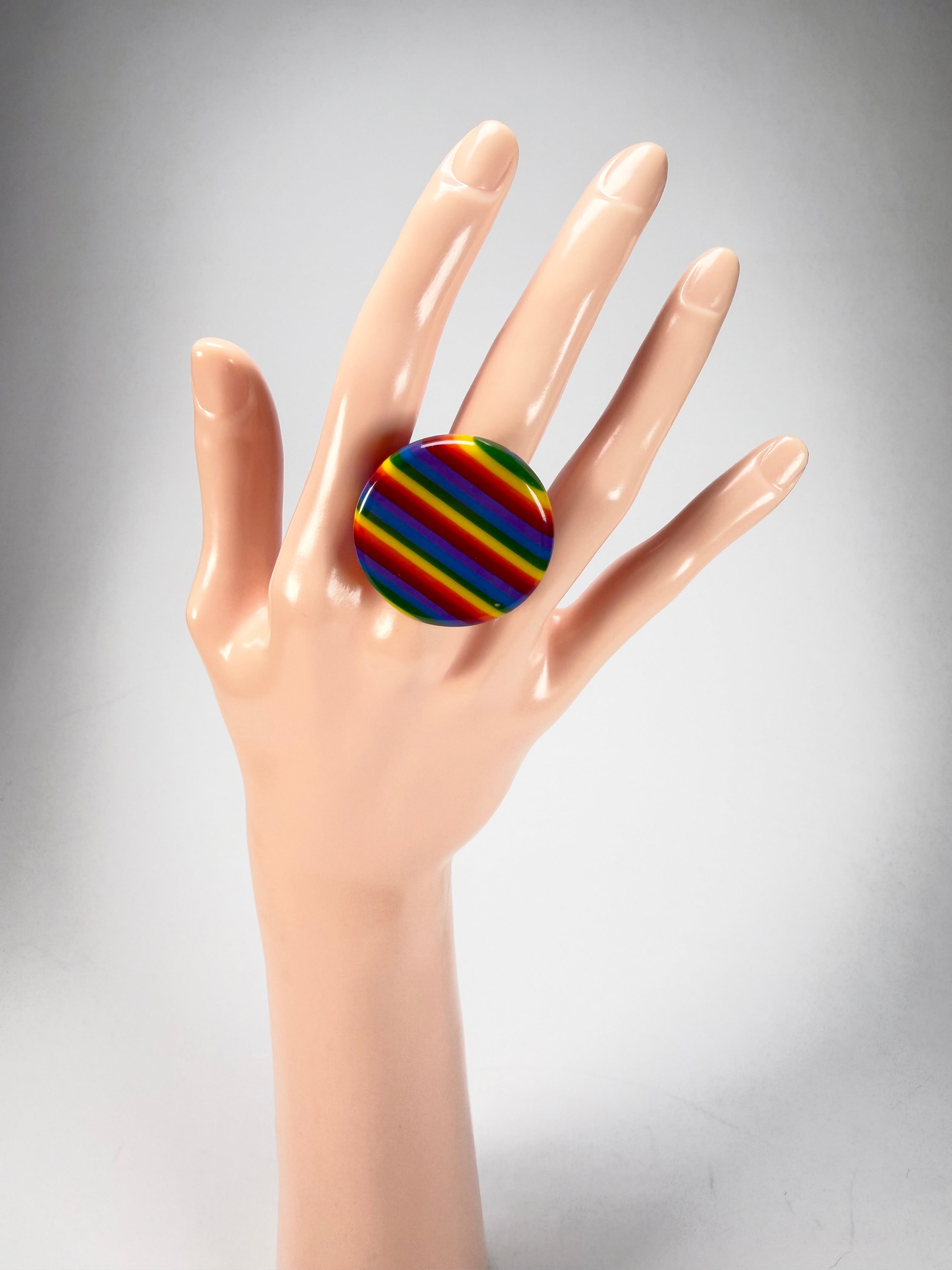 Sobral - Pop Pride "Retalhos" Resin Ring ( 004934 ) - Size UK Q / US 8