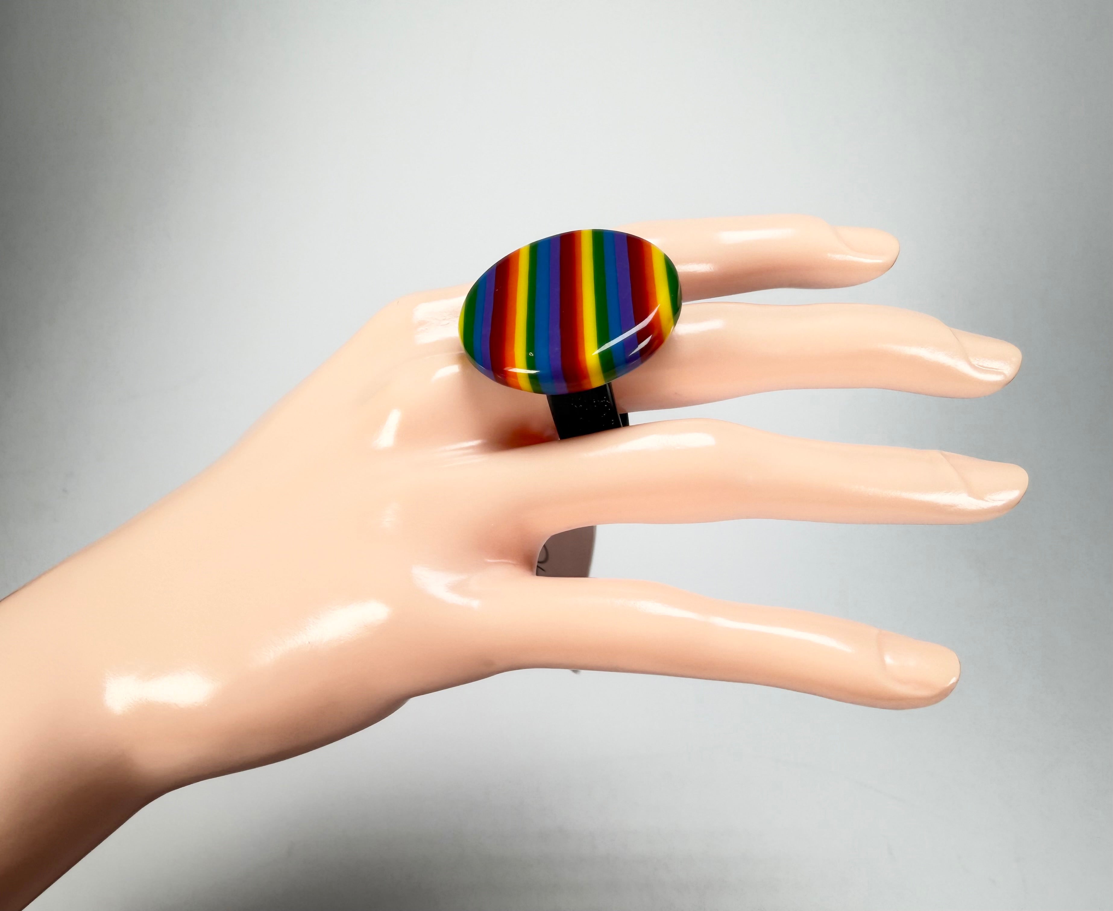 Sobral - Pop Pride "Retalhos" Resin Ring ( 004934 ) - Size UK Q / US 8