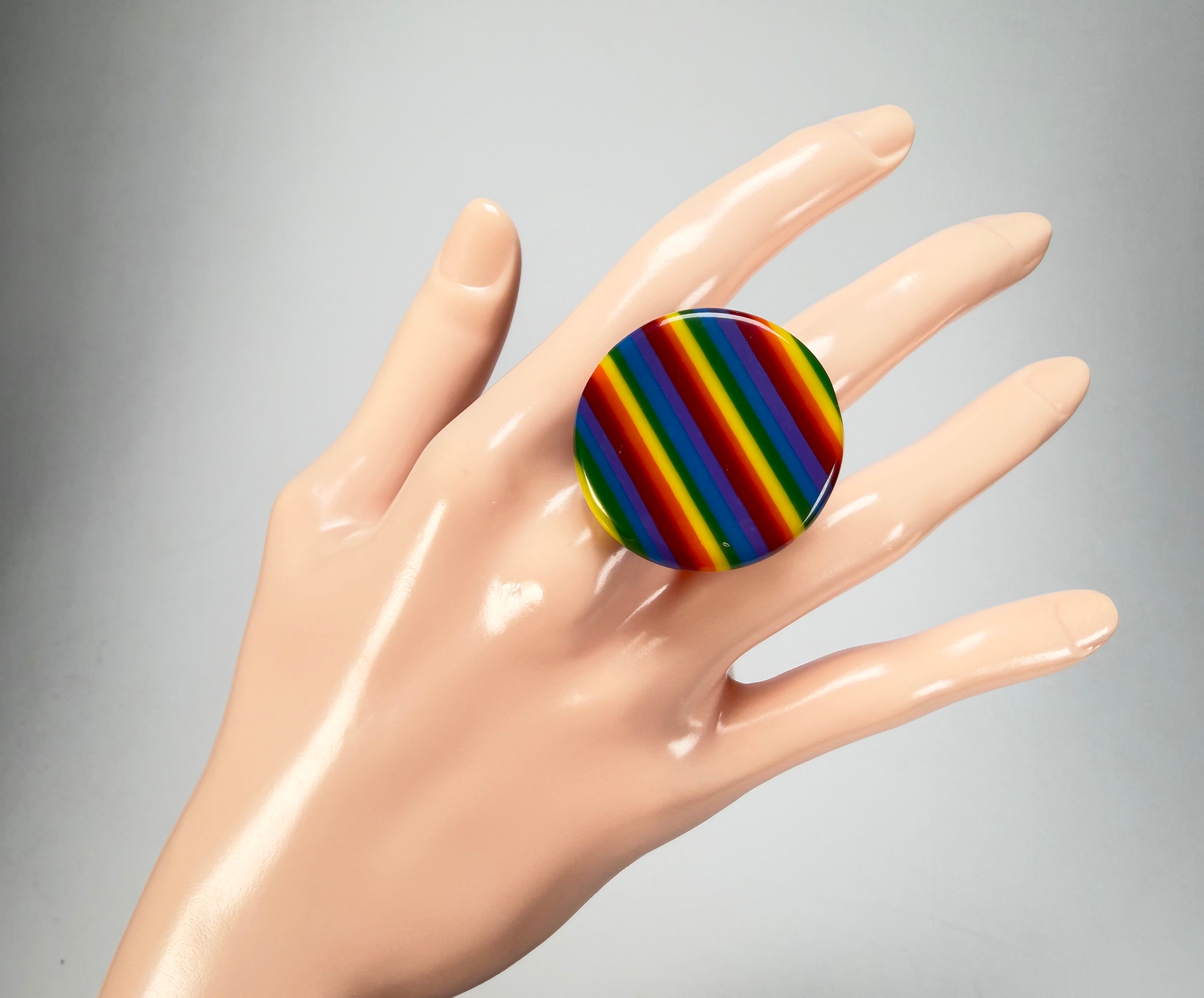 Sobral - Pop Pride "Retalhos" Resin Ring ( 004934 ) - Size UK Q / US 8