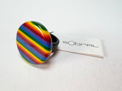 Sobral - Pop Pride "Retalhos" Resin Ring ( 004934 ) - Size UK Q / US 8