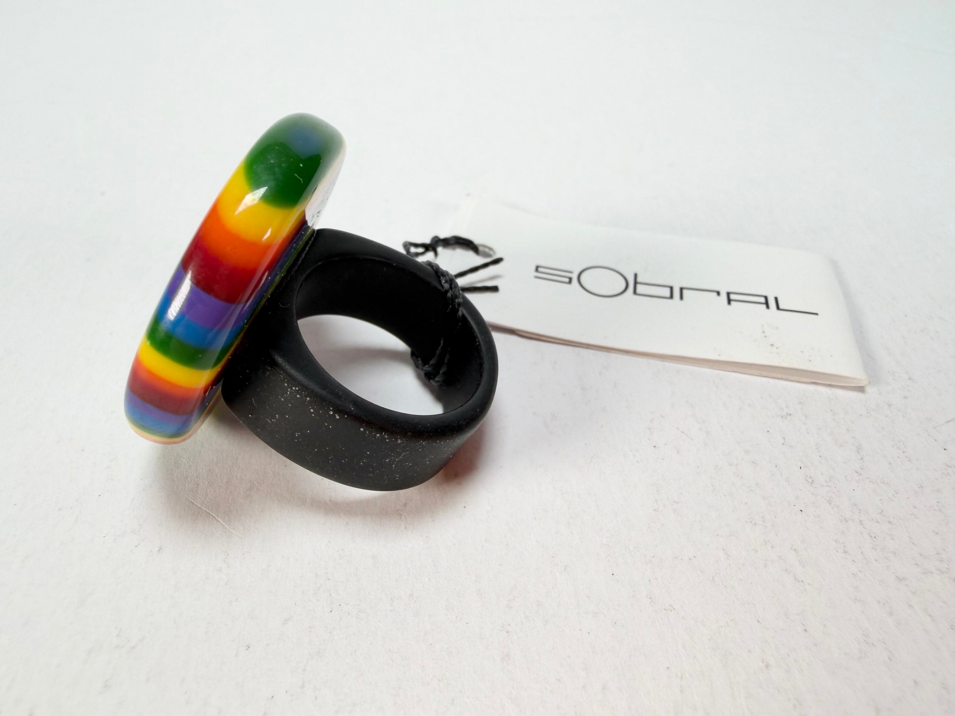 Sobral - Pop Pride "Retalhos" Resin Ring ( 004934 ) - Size UK Q / US 8