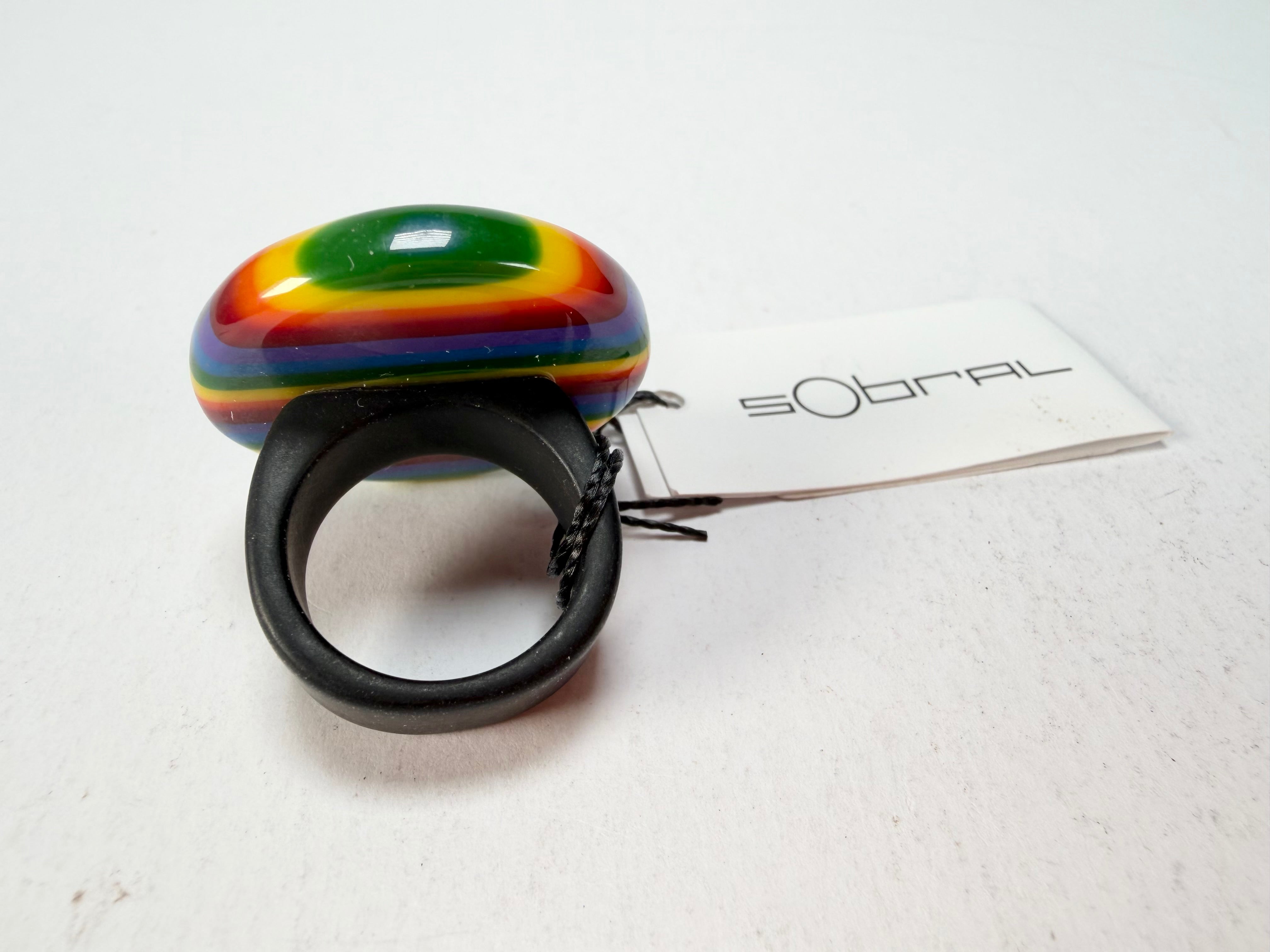Sobral - Pop Pride "Retalhos" Resin Ring ( 004934 ) - Size UK Q / US 8