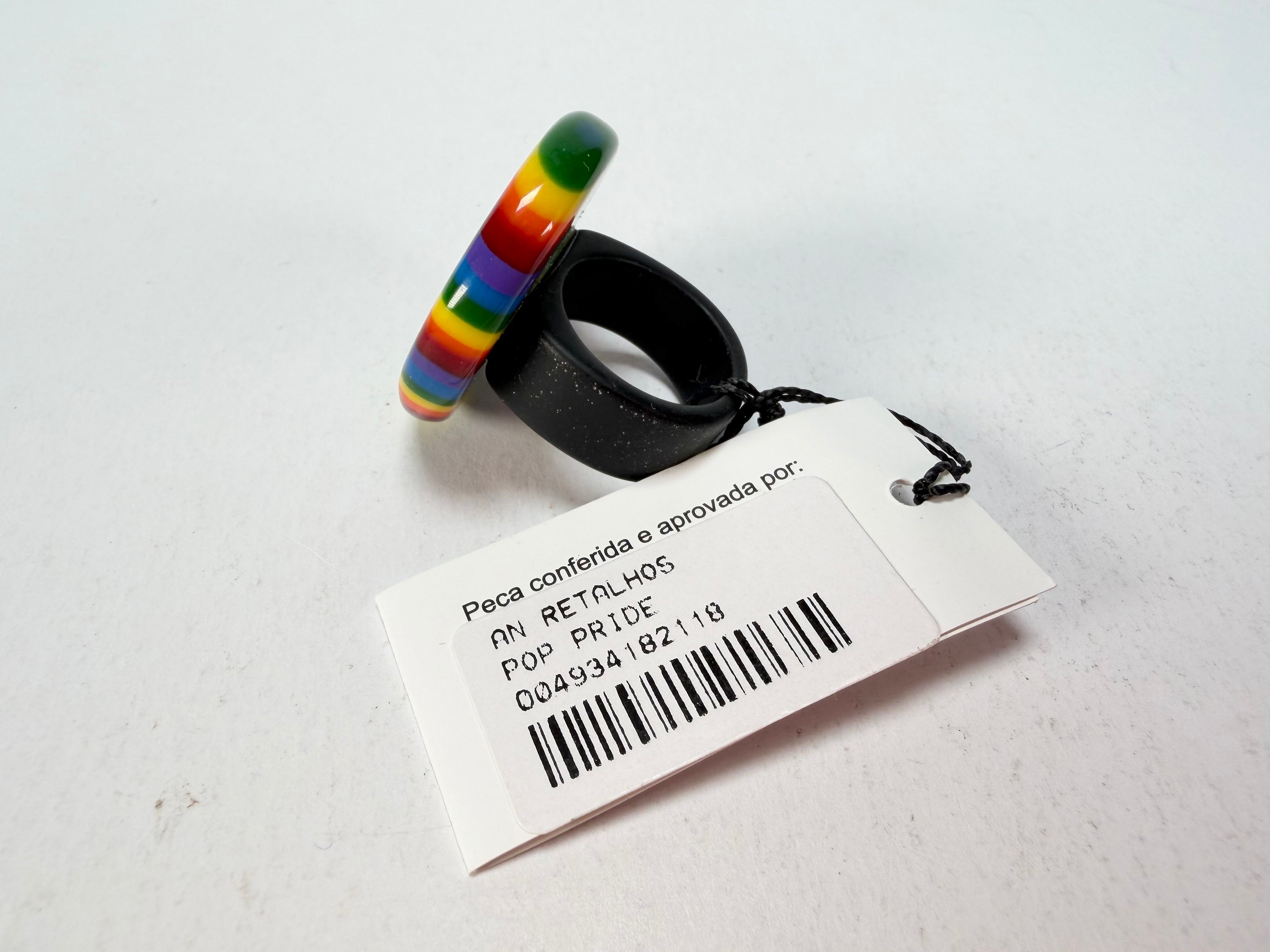 Sobral - Pop Pride "Retalhos" Resin Ring ( 004934 ) - Size UK Q / US 8