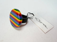Sobral - Pop Pride "Retalhos" Resin Ring ( 004934 ) - Size UK Q / US 8