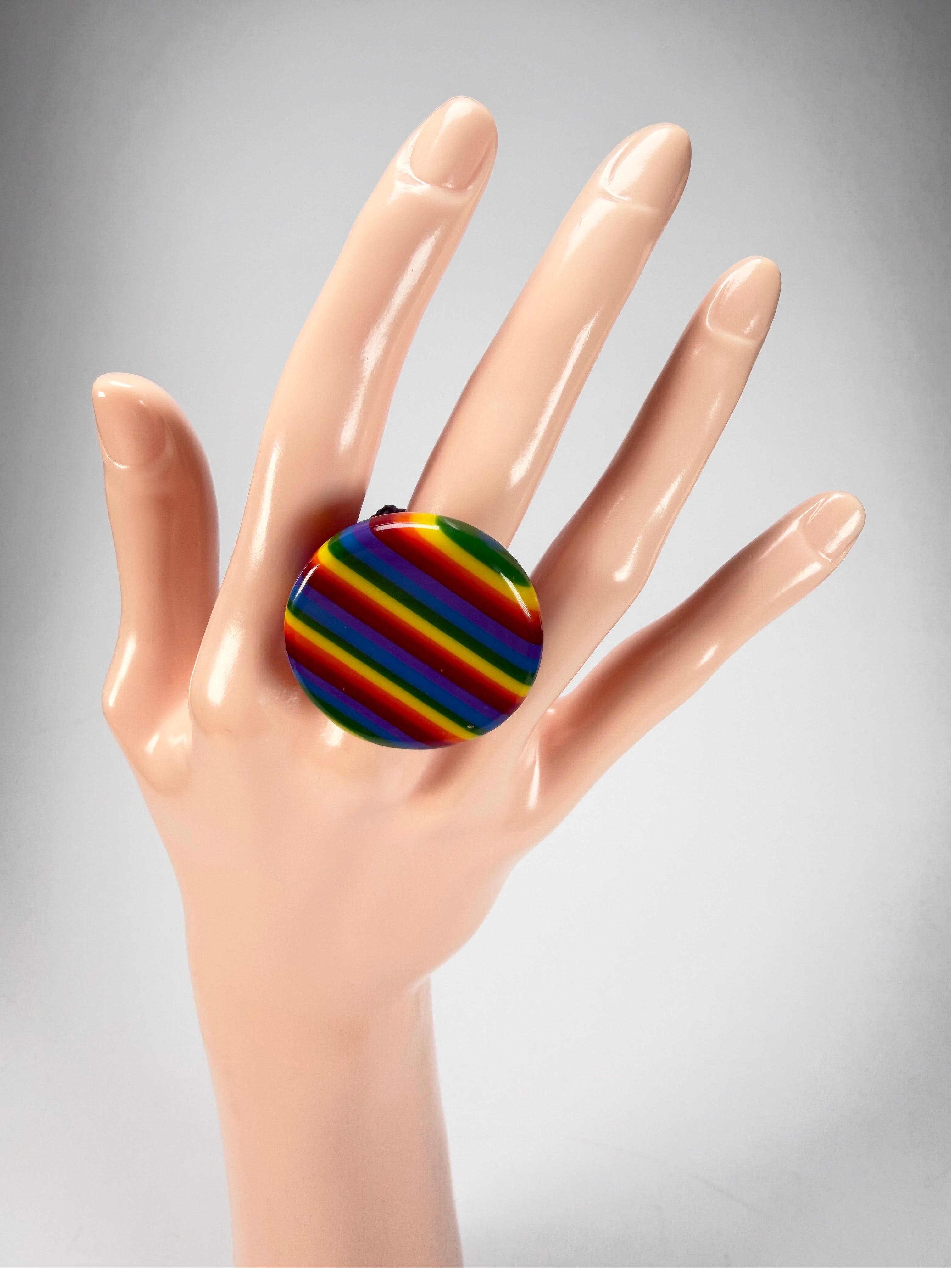 Sobral - Pop Pride "Retalhos" Resin Ring ( 004934 ) - Size UK Q / US 8