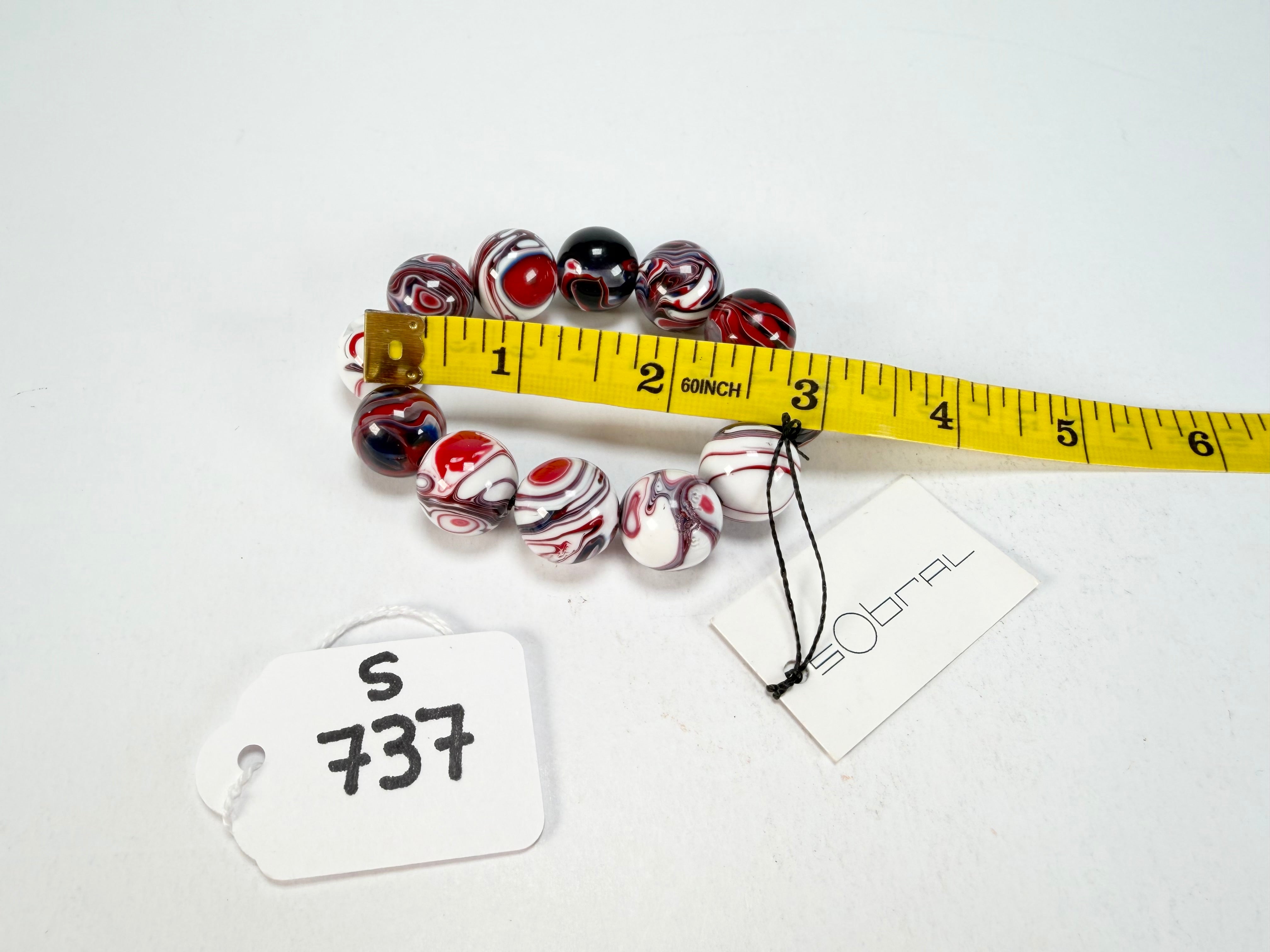 Sobral - Marianne "Orbitalis" Studio Creation Elasticated Resin Bracelet ( 000000 )