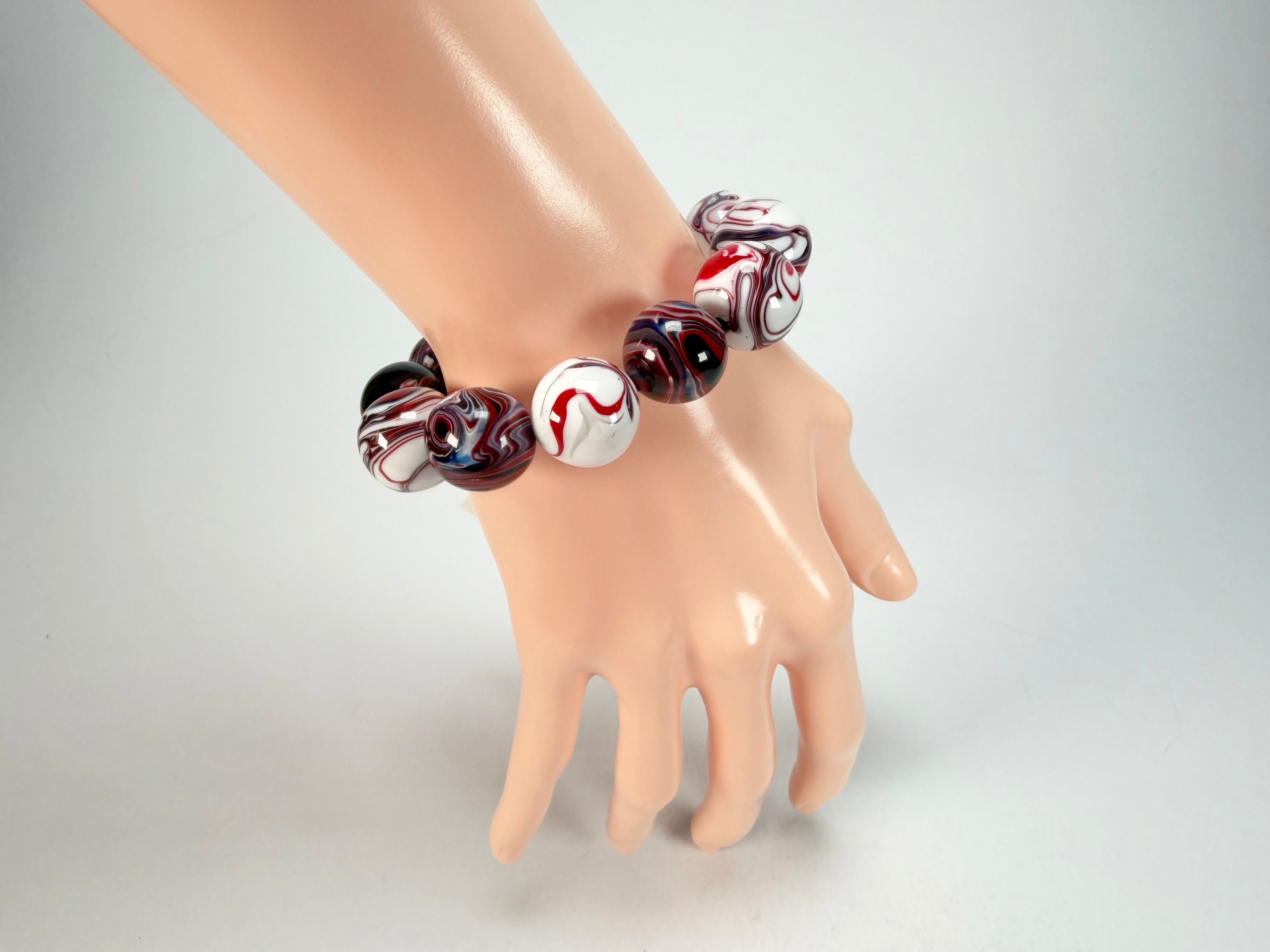 Sobral - Marianne "Orbitalis" Studio Creation Elasticated Resin Bracelet ( 000000 )
