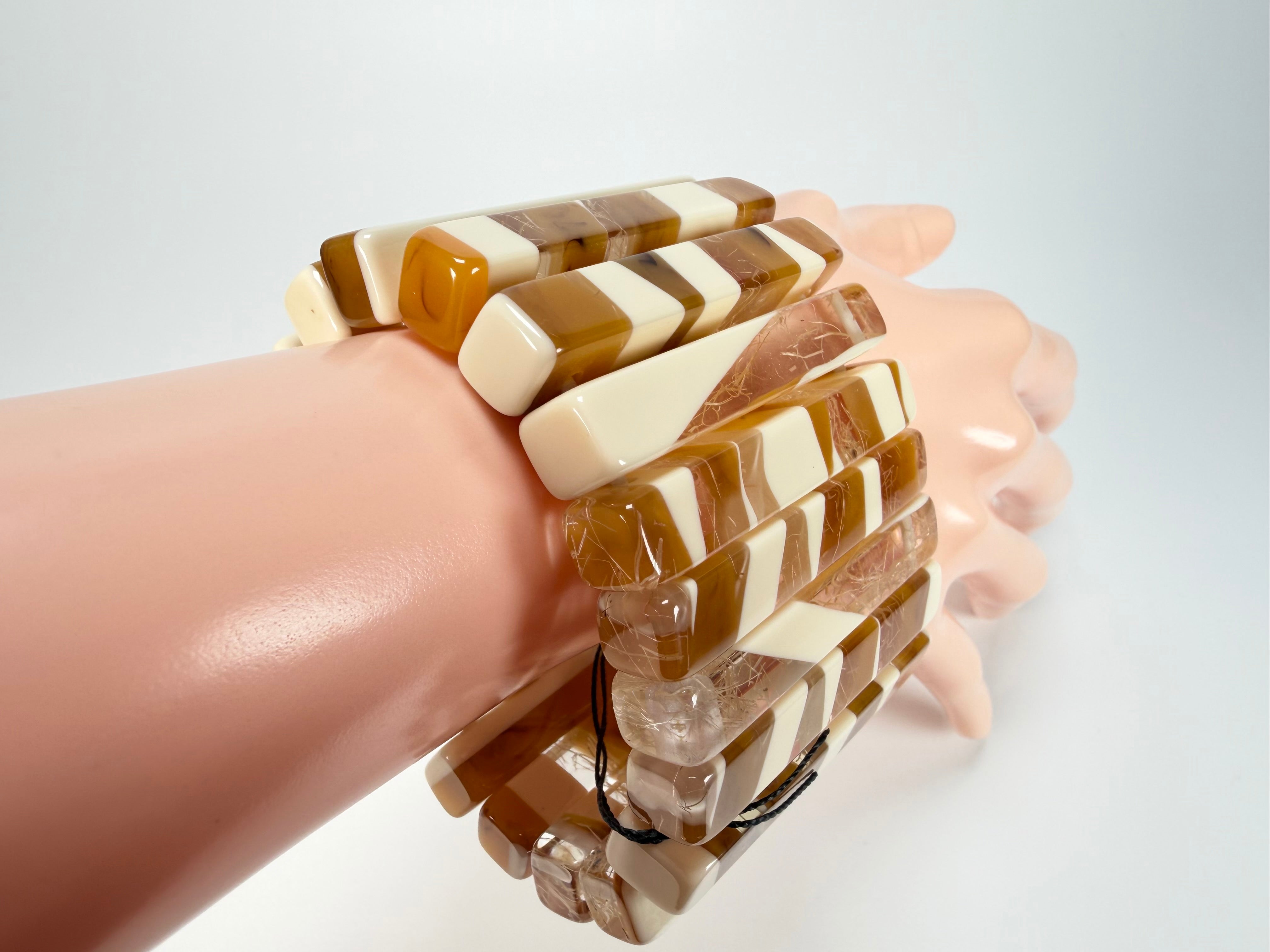 Sobral - Memphis "Yasmin" Elasticated Resin Bracelet ( 003137 )