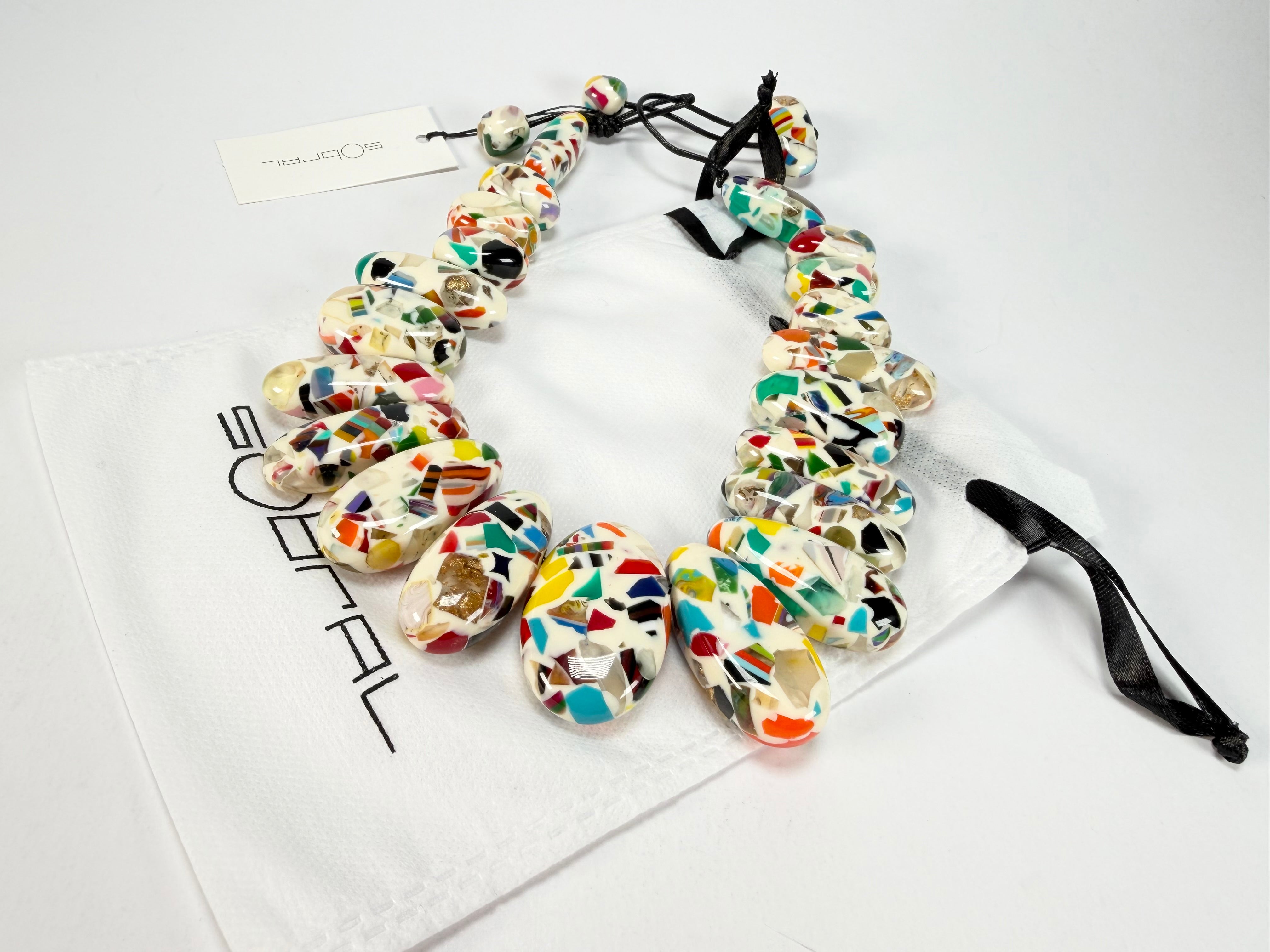 Sobral - Caillou Marfim "Monica" Resin Necklace ( 005412 )
