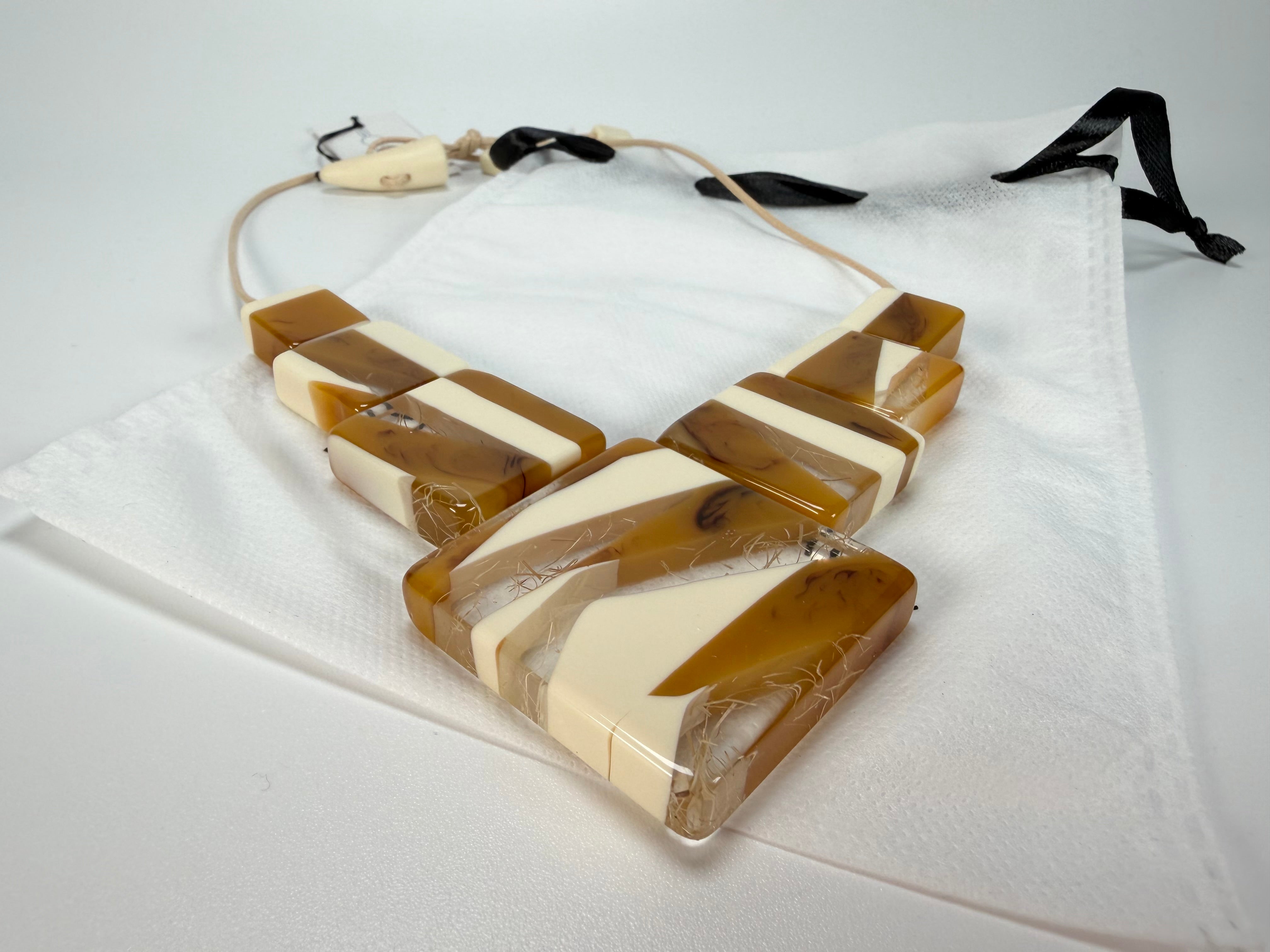 Sobral - Memphis "Jackson" Pollock Resin Necklace ( 004295 )