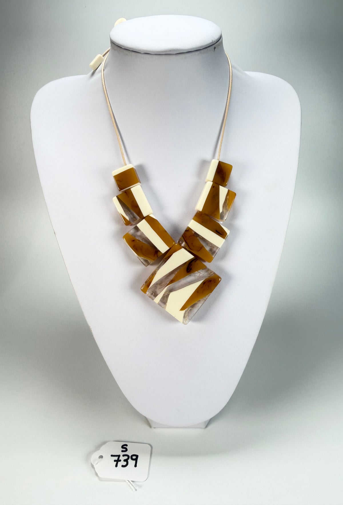 Sobral - Memphis "Jackson" Pollock Resin Necklace ( 004295 )