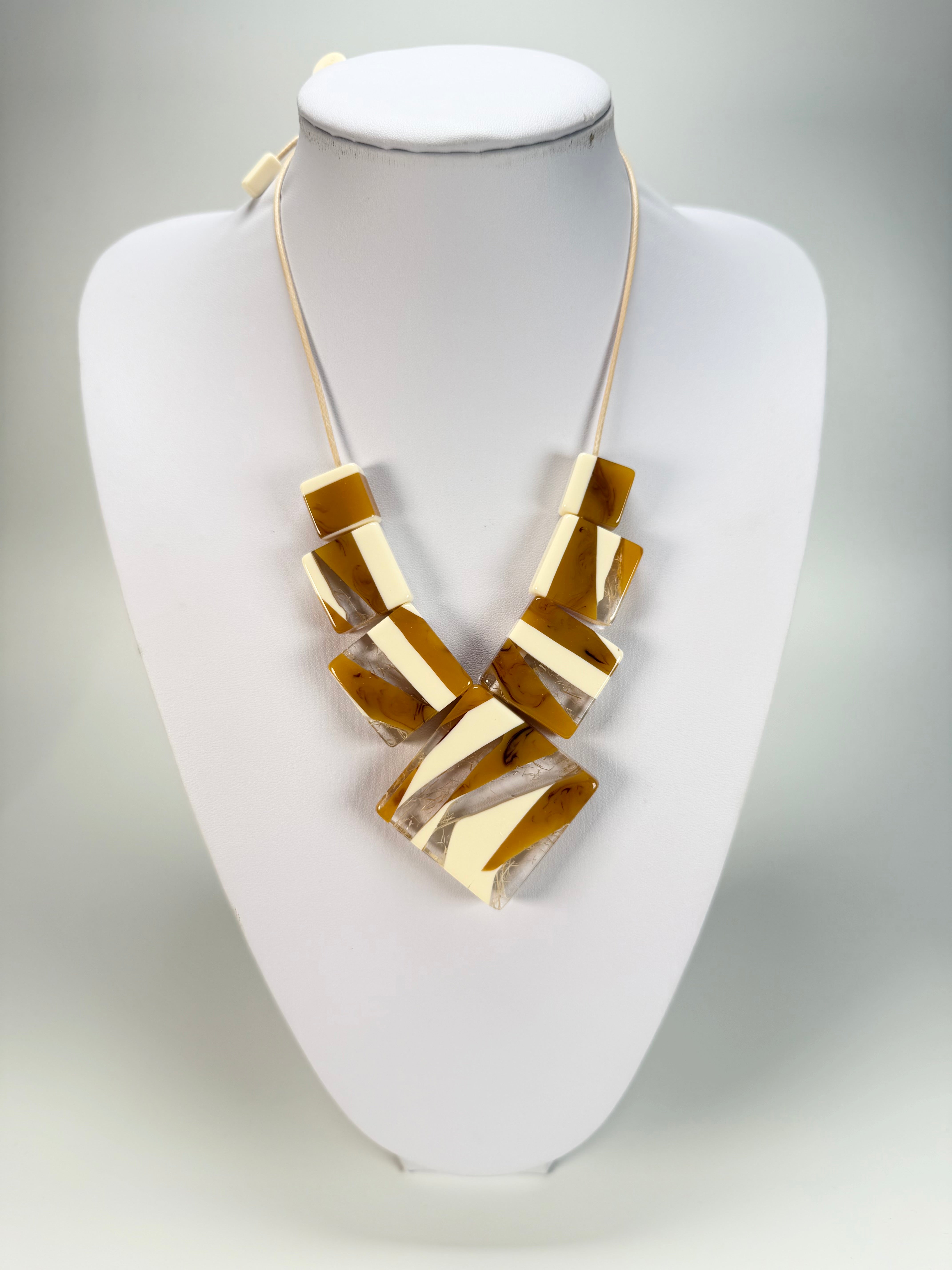 Sobral - Memphis "Jackson" Pollock Resin Necklace ( 004295 )