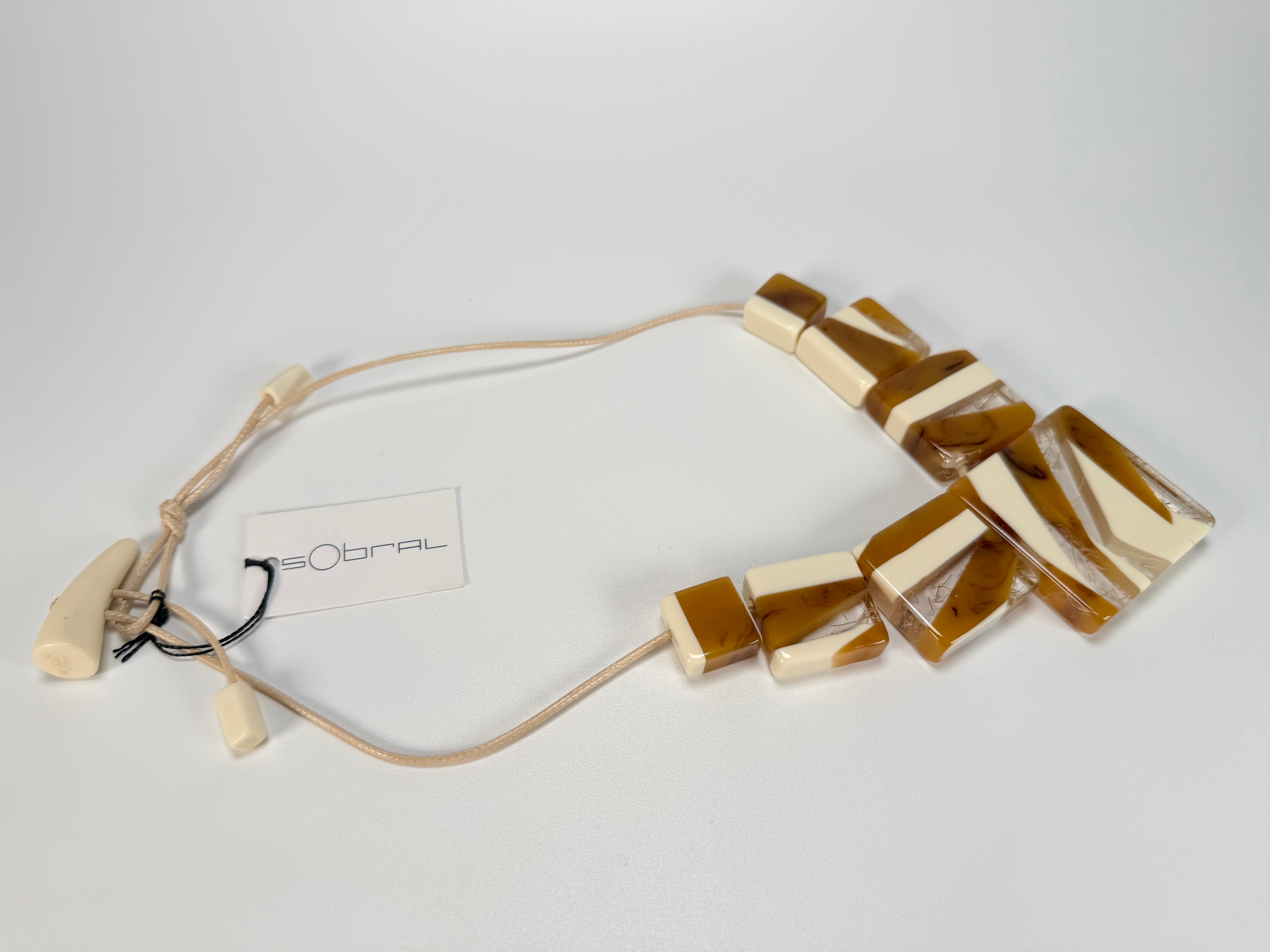 Sobral - Memphis "Jackson" Pollock Resin Necklace ( 004295 )