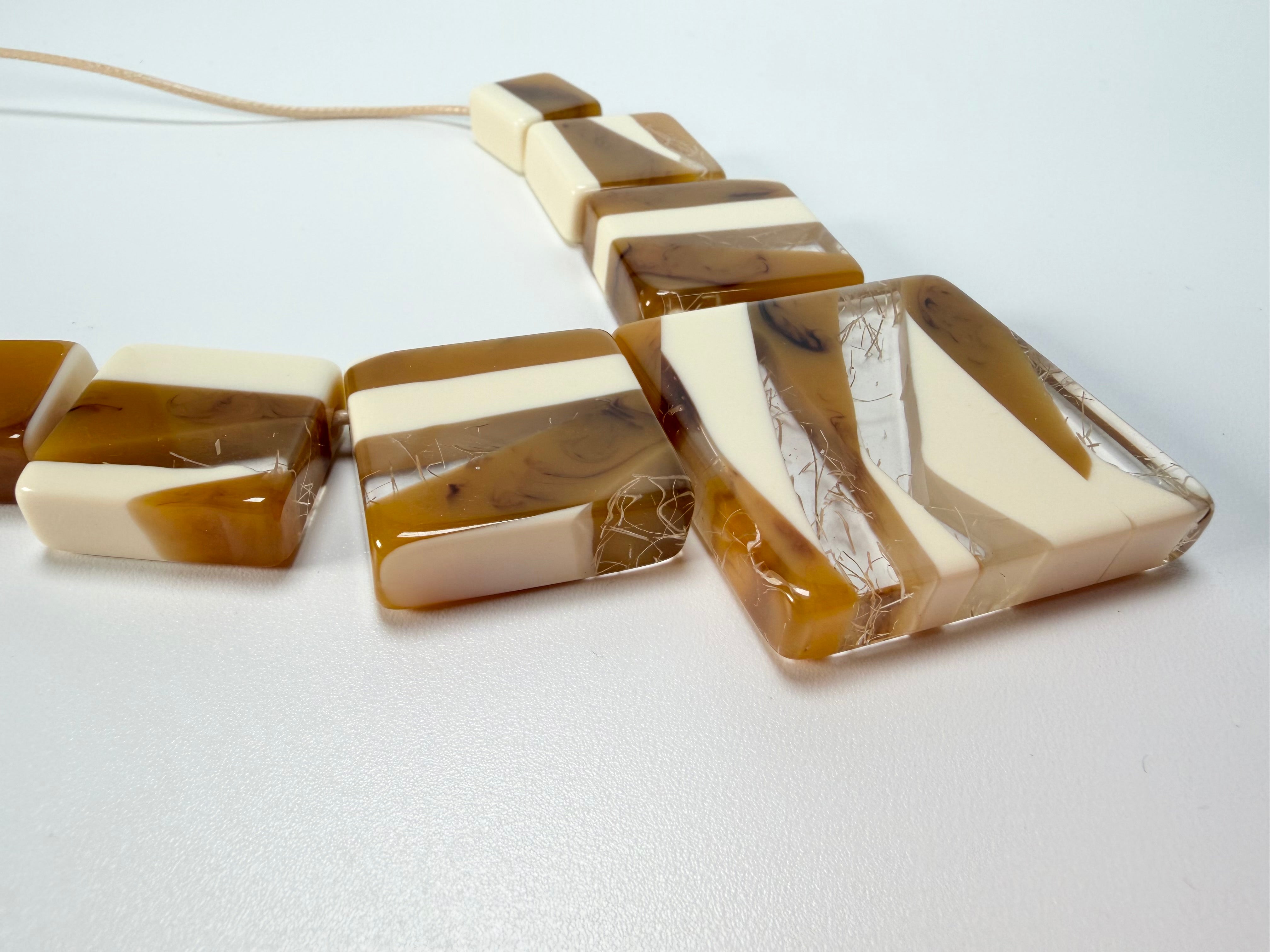 Sobral - Memphis "Jackson" Pollock Resin Necklace ( 004295 )
