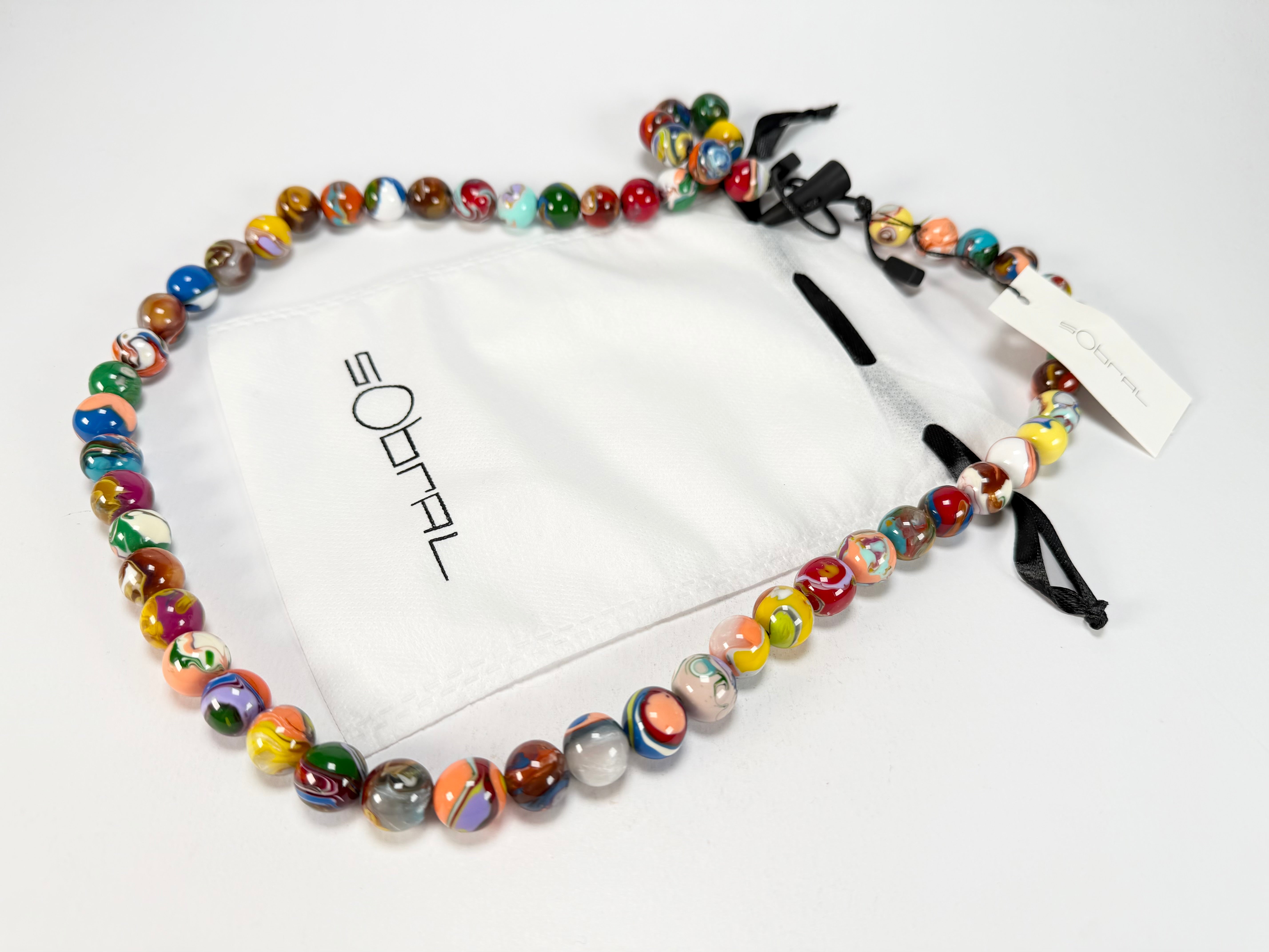 Sobral - Planets "Saturno" Pollock Resin Necklace ( 005451 )