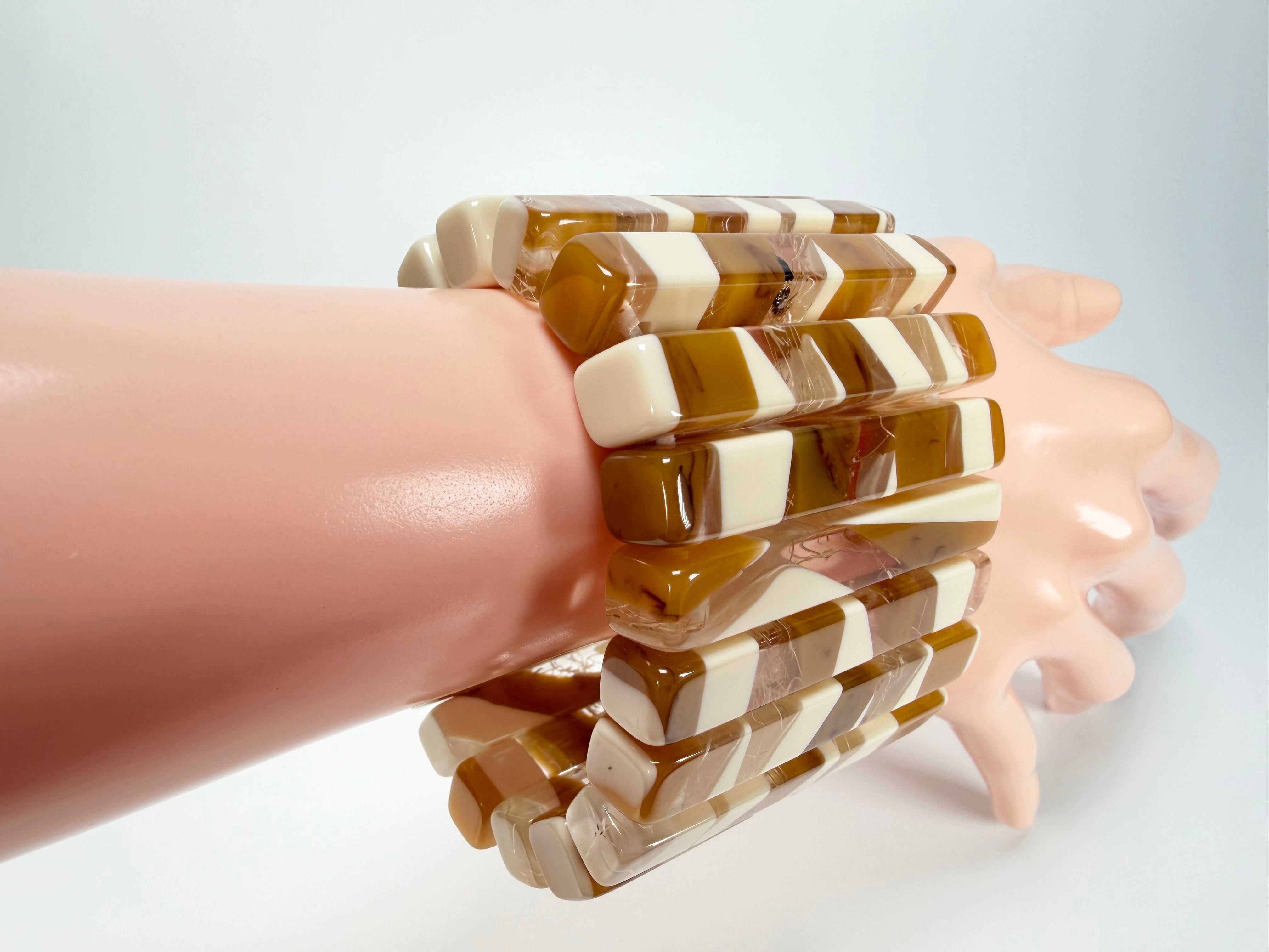 Sobral - Memphis "Yasmin" Elasticated Resin Bracelet ( 003137 )